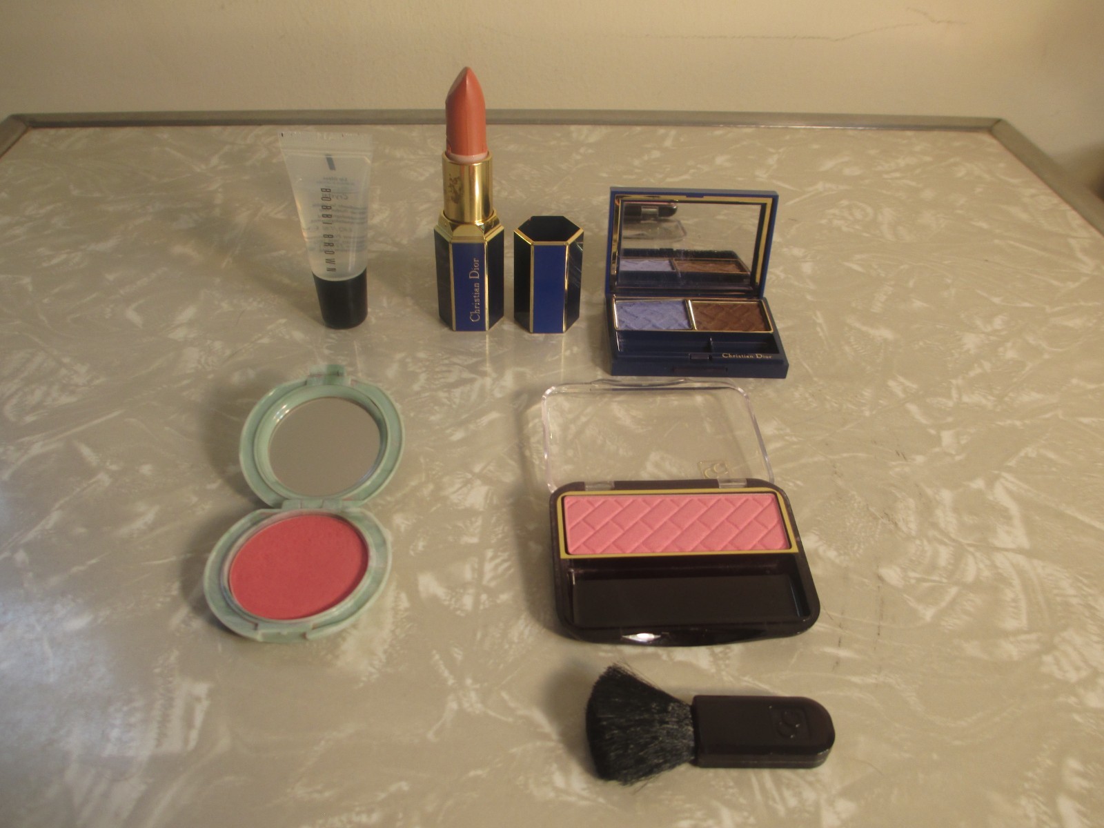 (5) Piece Vintage Make Up lot! Dior, Clinique, Jane Hellen, Bobbi Brown Crystal