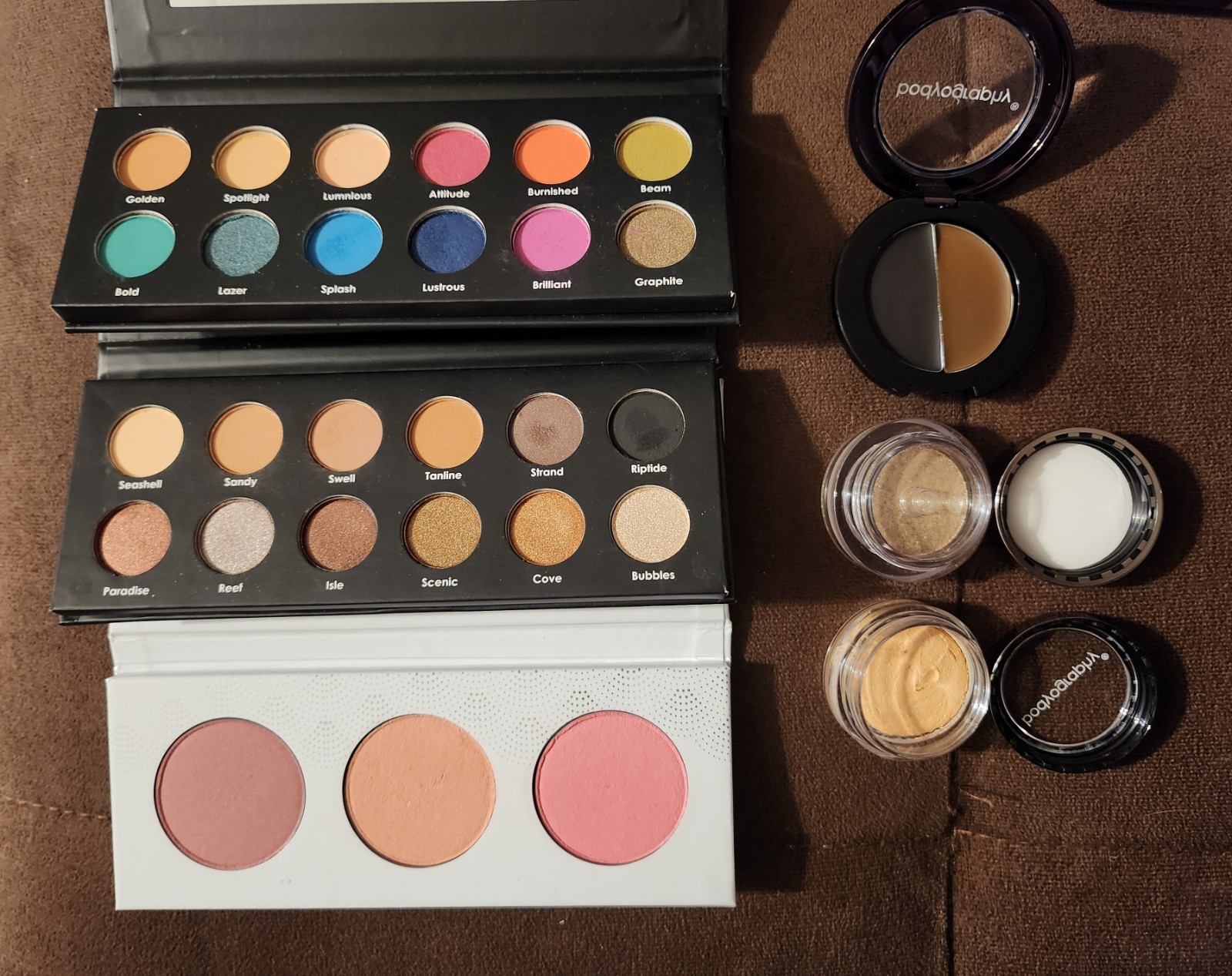 Bodyography Eye/face & Cheek Pallets + Gel Eyeliner Sparkler Canvas Eye Mousse