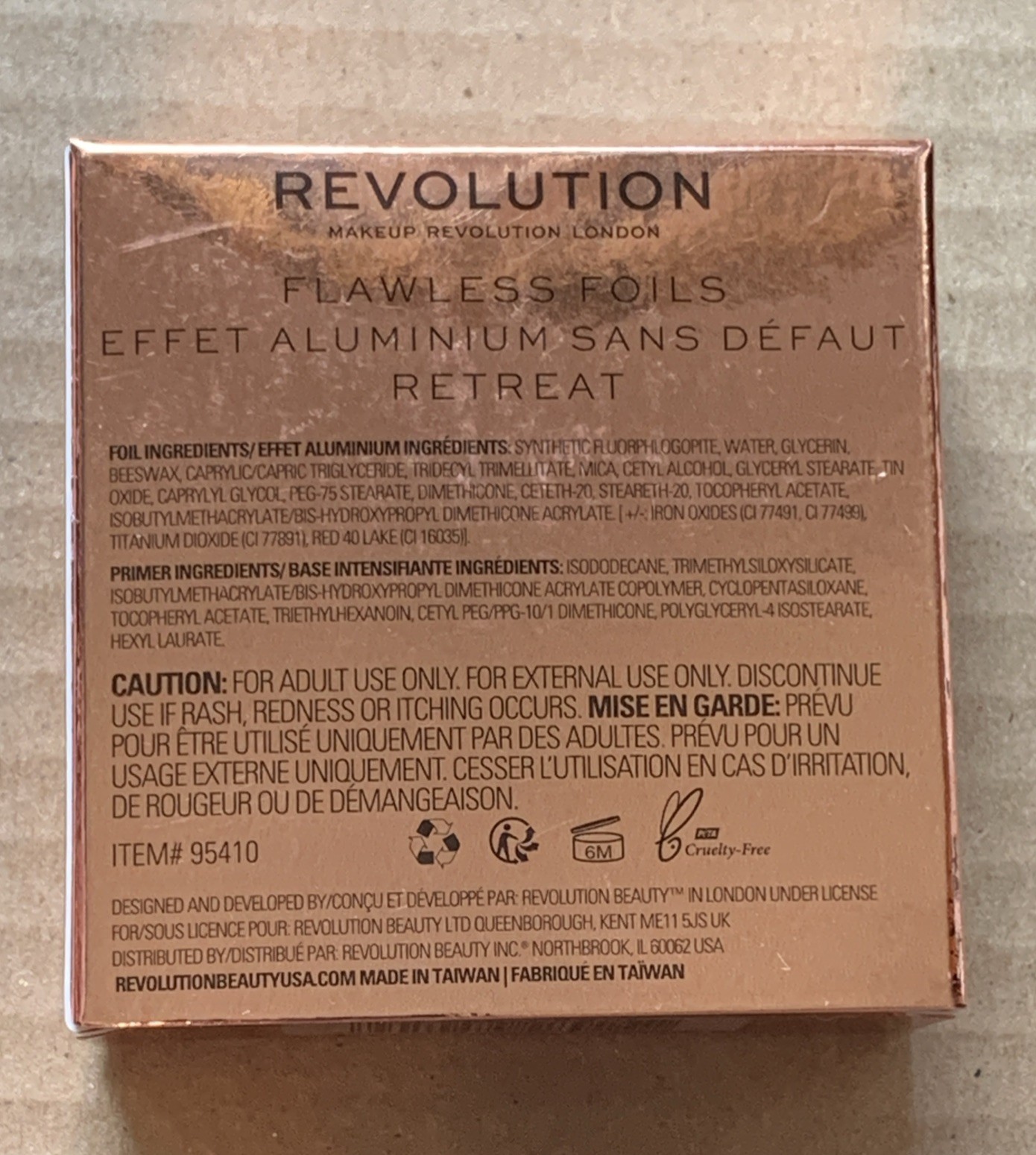 Lot Of 2 REVOLUTION Make Up Items CONTOUR POWDER COMPACT & FLAWLESS EYE FOILS