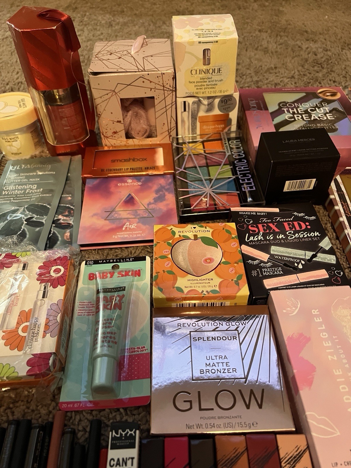 Full Size Mixed Makeup & Beauty Lot w/ Morphe, Too Faced, Clinique, NYX, ULTA