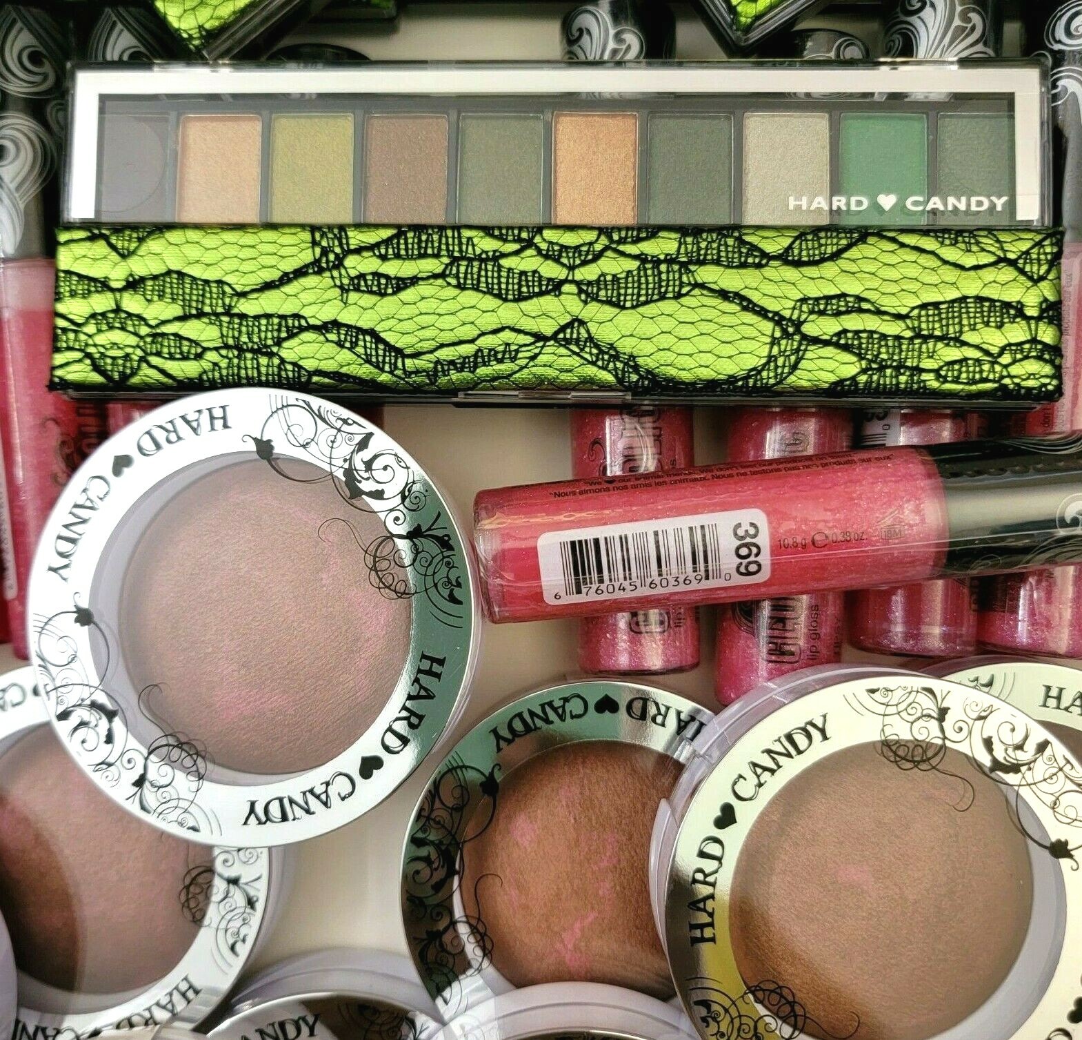 HARD CANDY Cosmetics 12-Lip Gloss 369 TIPSY, 12-Bombshell Blush, 12-Eyeshadow