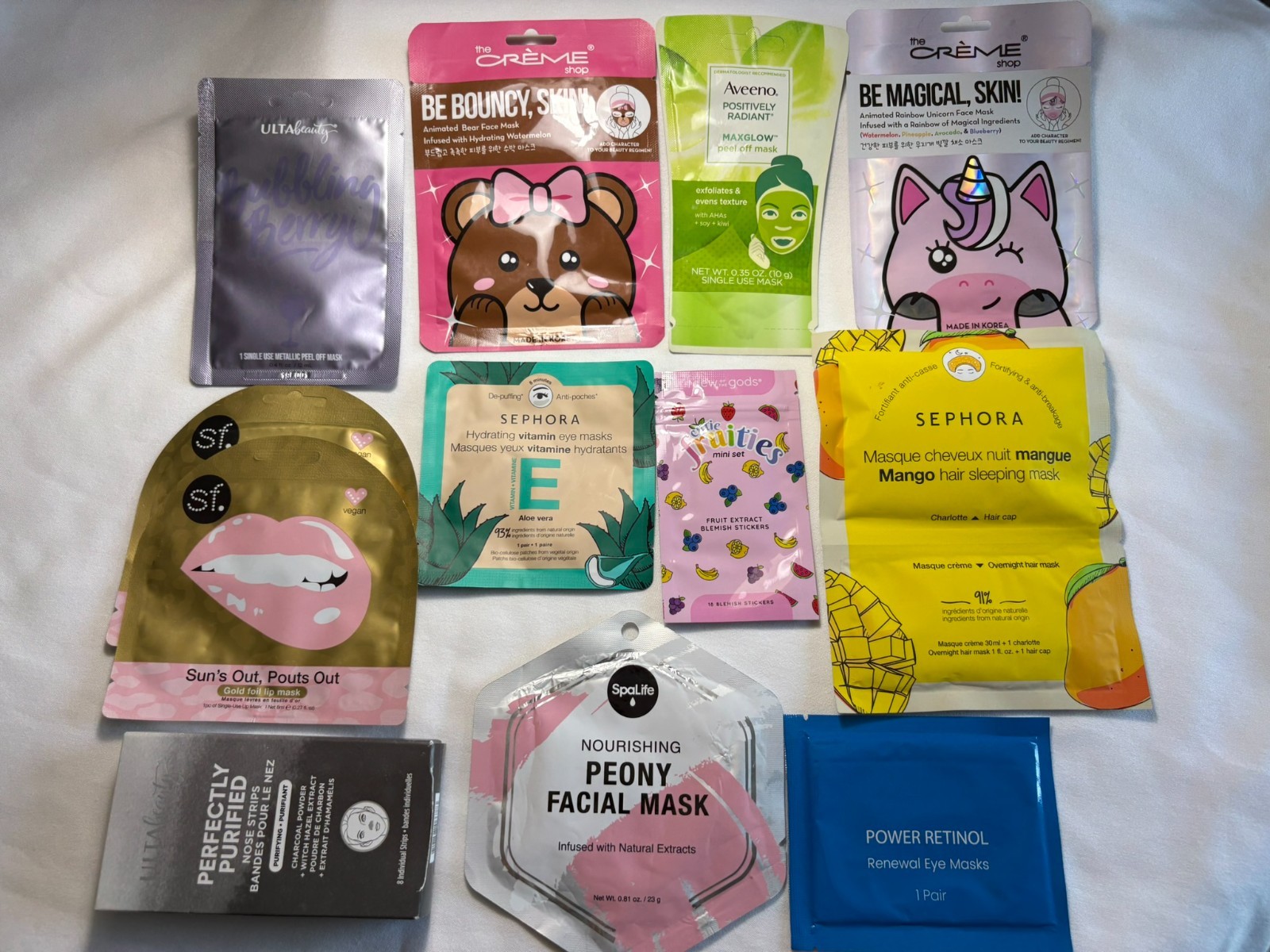 11 Pc Facial Skincare, Hair, Eye, Nose, Lips, Face Masks – Sephora, Ulta, Creme