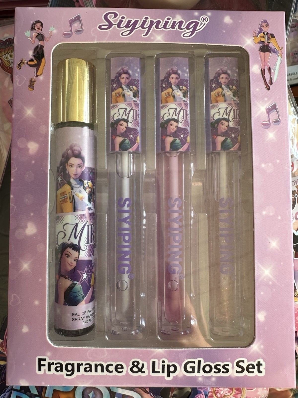 Siyiping Travel Size Eau de Parfum Spray & Lip Gloss Set for All Skin Types