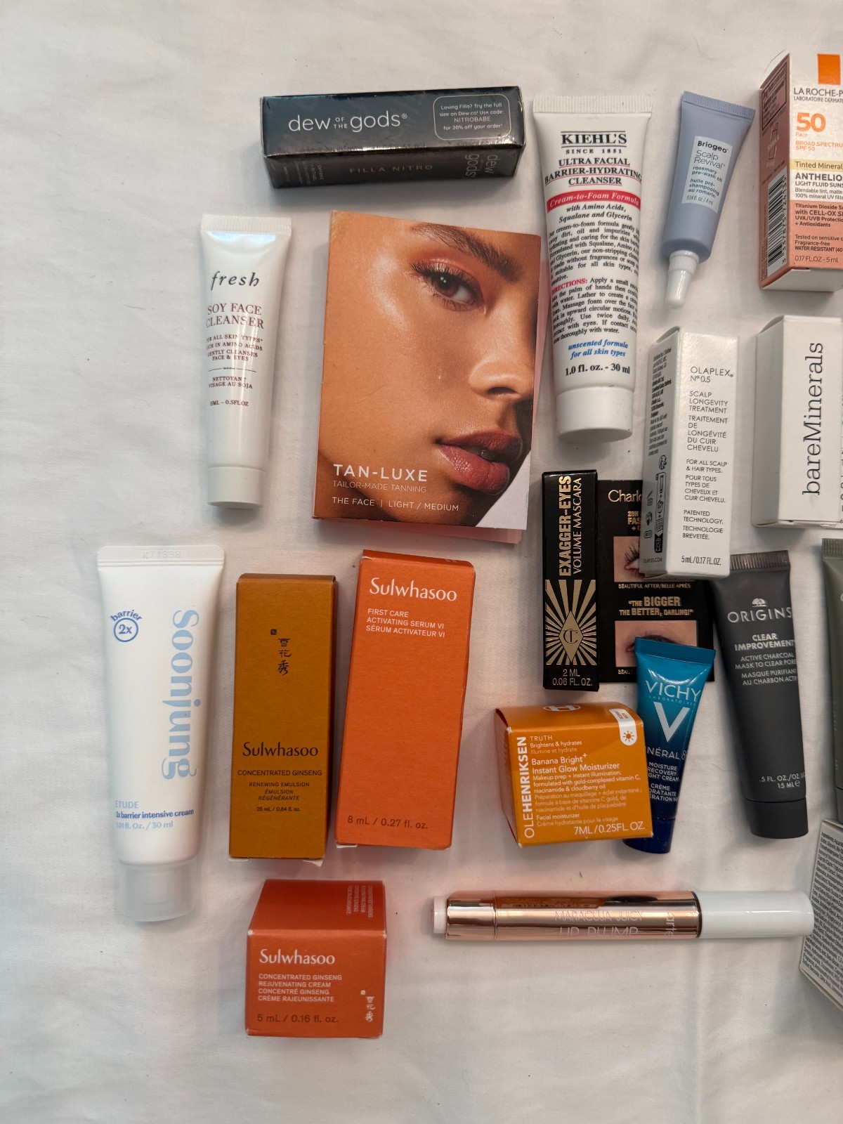 Luxury Beauty Sample & Travel Size Lot 51 Items Skincare Makeup Mixed Brands