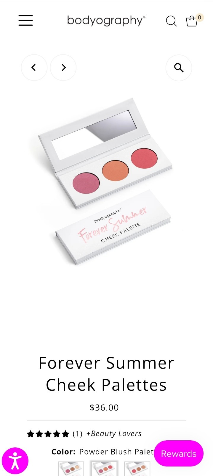 Bodyography Eye/face & Cheek Pallets + Gel Eyeliner Sparkler Canvas Eye Mousse