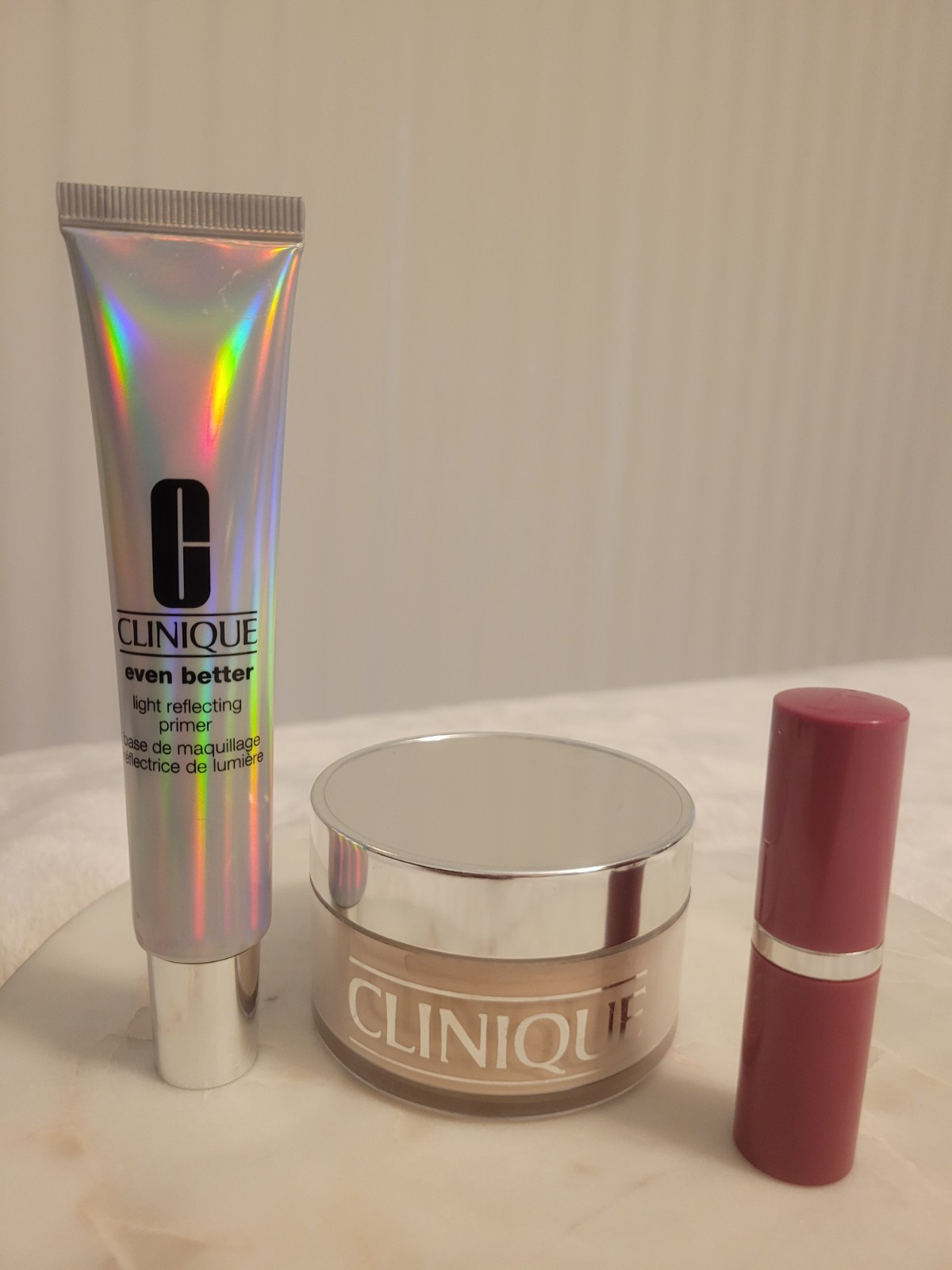 Clinique Primer, Loose Powder & Lipstick-Factory Sealed