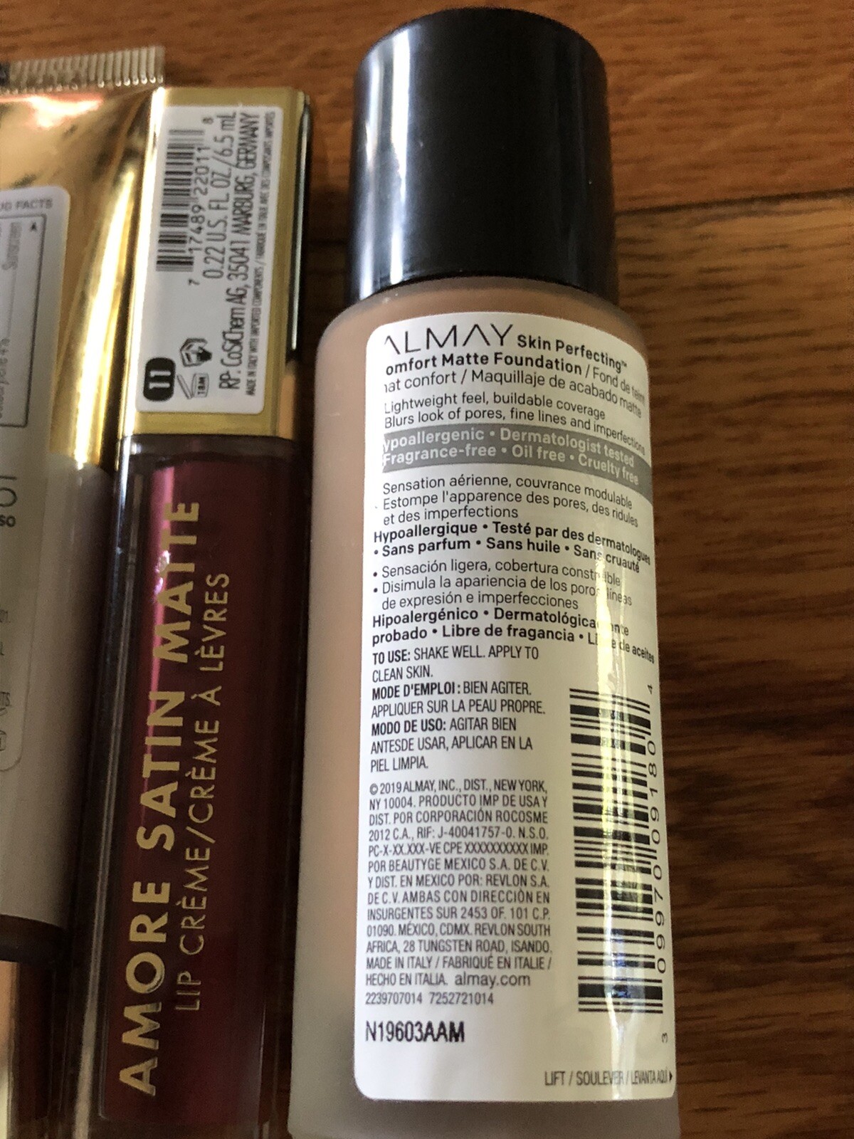 Makeup Lot of 3 – Almay Liquid Foundation, Milani Lip Cream, Loreal Serum