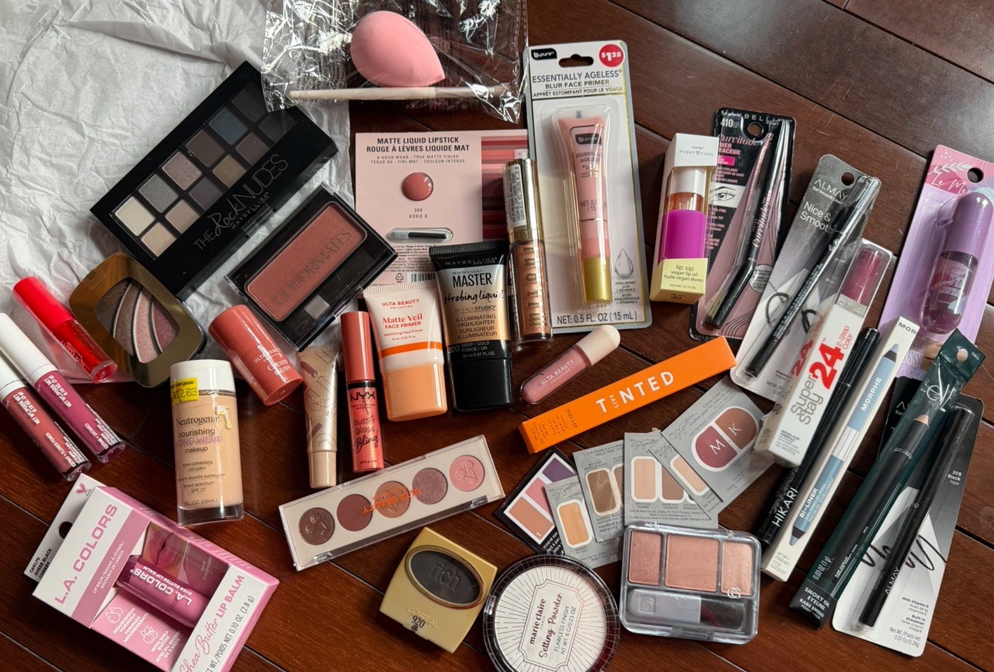 NIB huge lot of 34 Makeup Items – Morphe, Ulta, NYX, Tarte, Almay, Milani, elf