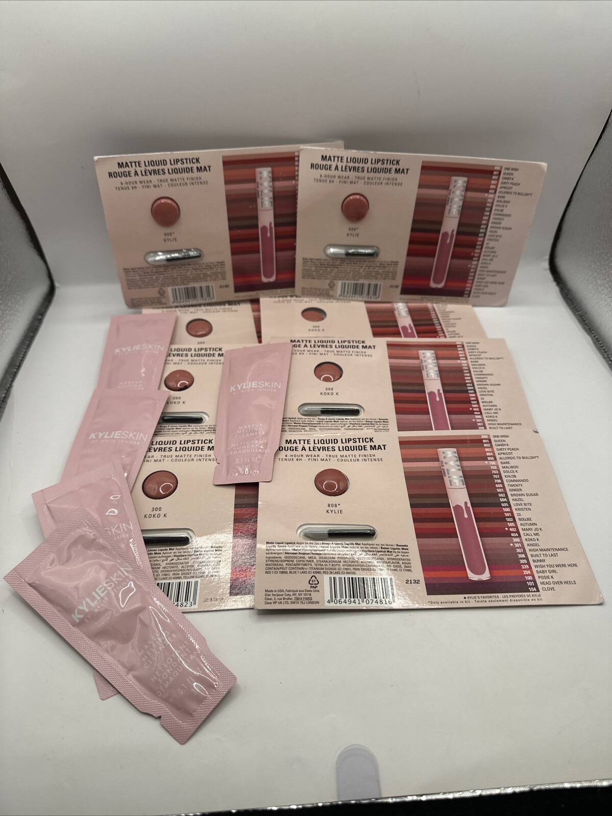 Kylie Jenner Makeup & Skin Sample Size Lot of 13 Lipstick Melting Cleanser