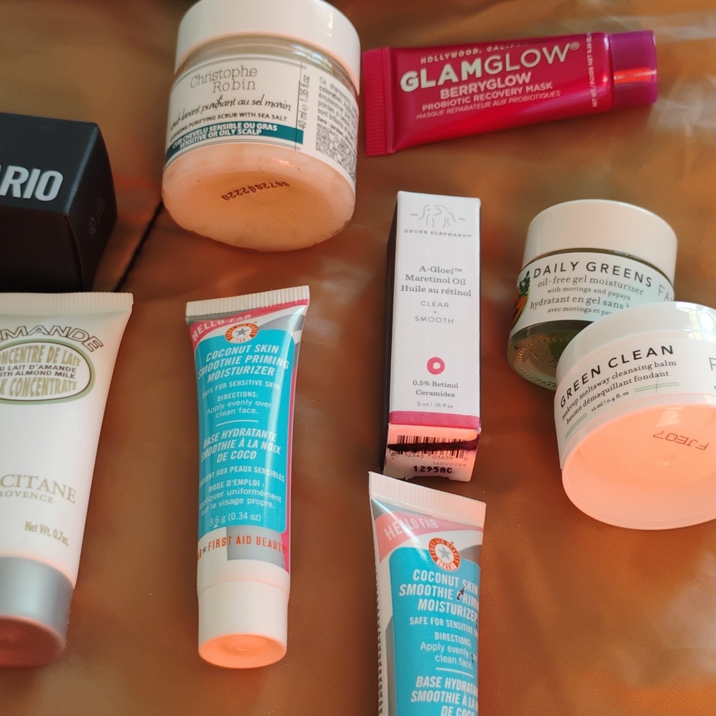 Sephora Travel Size Makeup & Skincare Lot w/ Bag: Mario, BERRYglow, A-Gloei