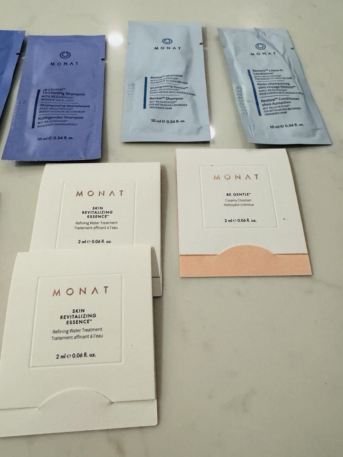 MONAT Sample Bundle Lot of 14 ~ Haircare & Skincare