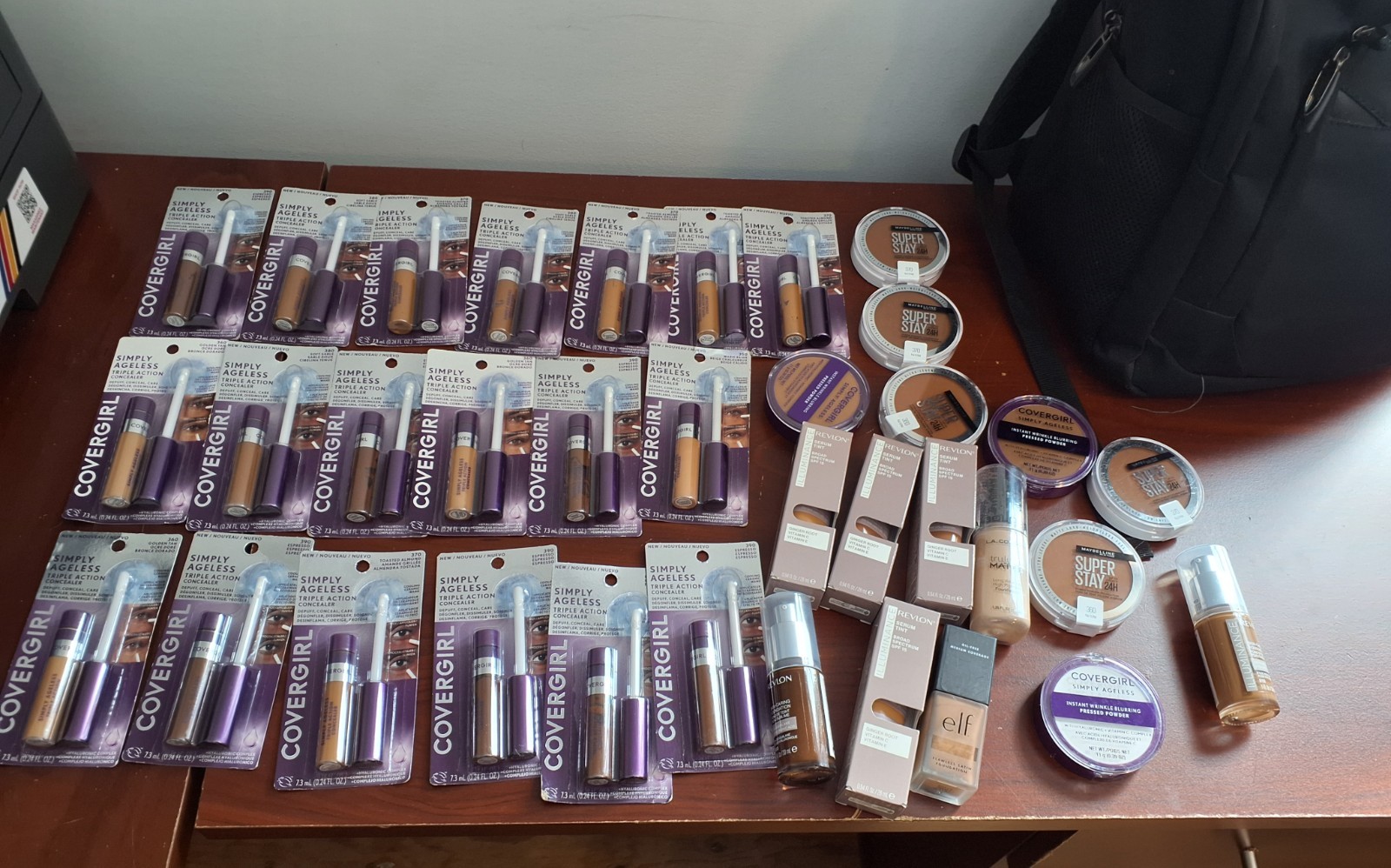 90 Pc Mixed Makeup Lot – CoverGirl e.l.f. Revlon L.A. Colors Cosmetic Bundle