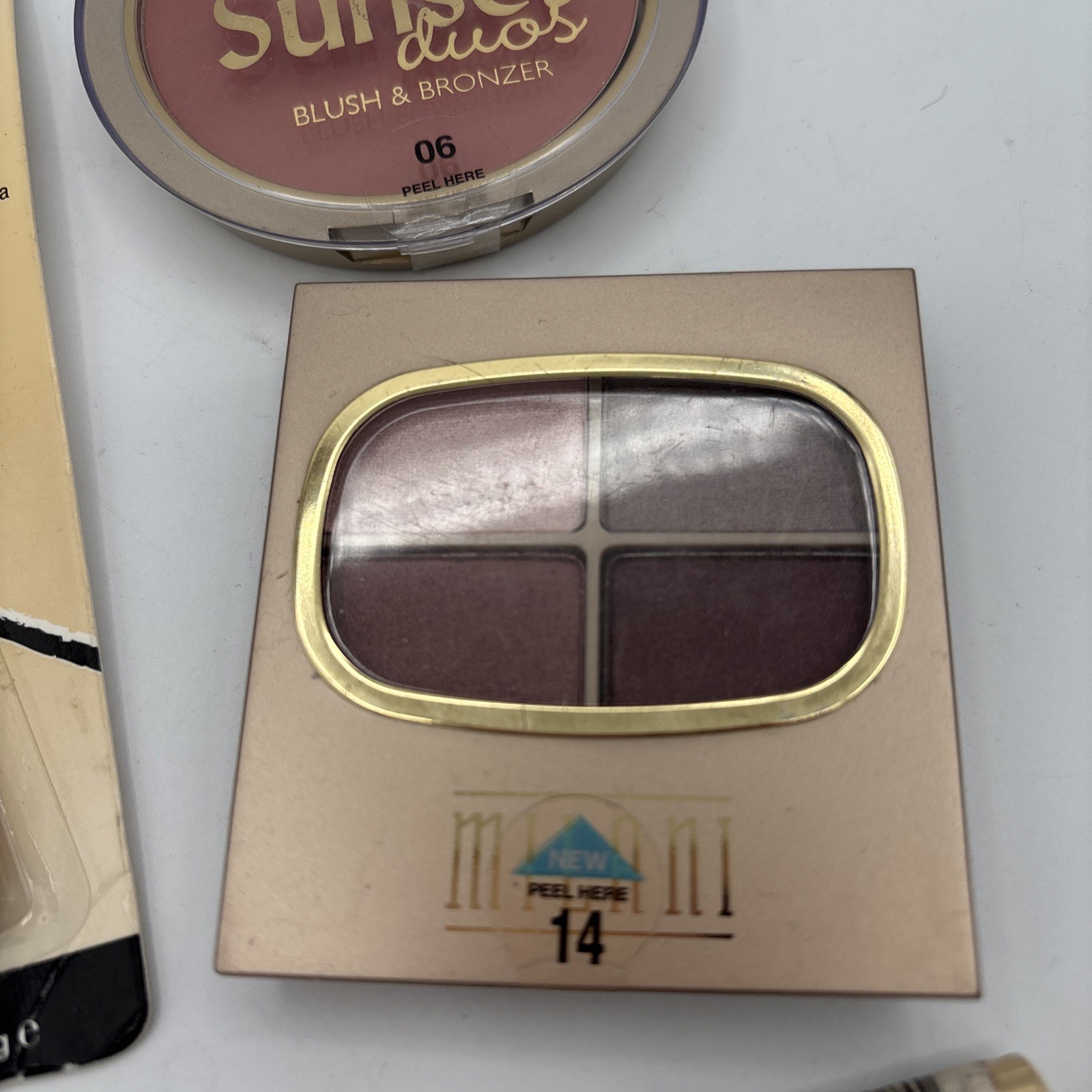 MILANI Lot 5 Eyes Shadow Blush Bronzer Purple Eye Pencil Blue Eye Shadow Powder