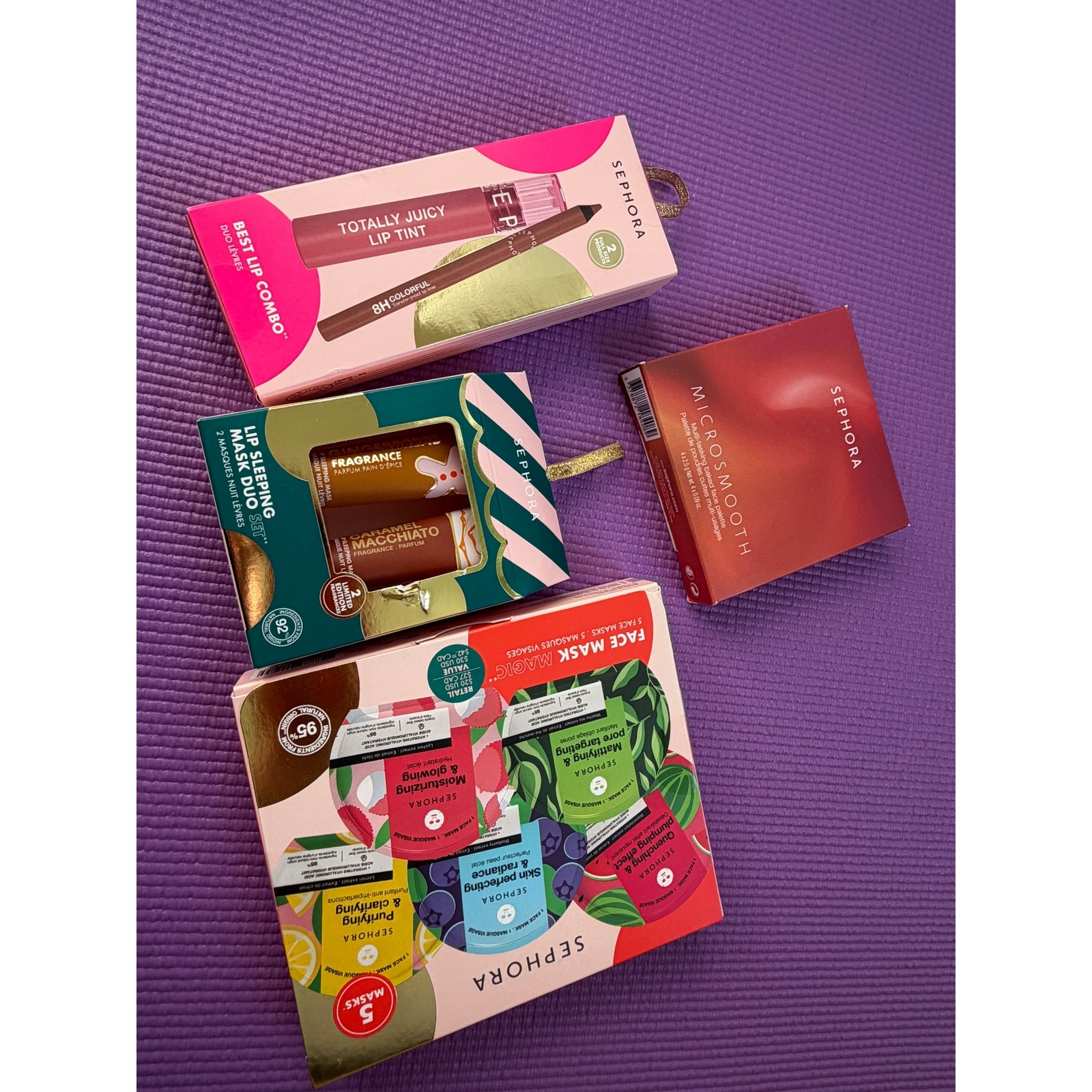 New Sephora Face & Lip Makeup Lot: Baked Palette, Tint, Liner & Face Masks