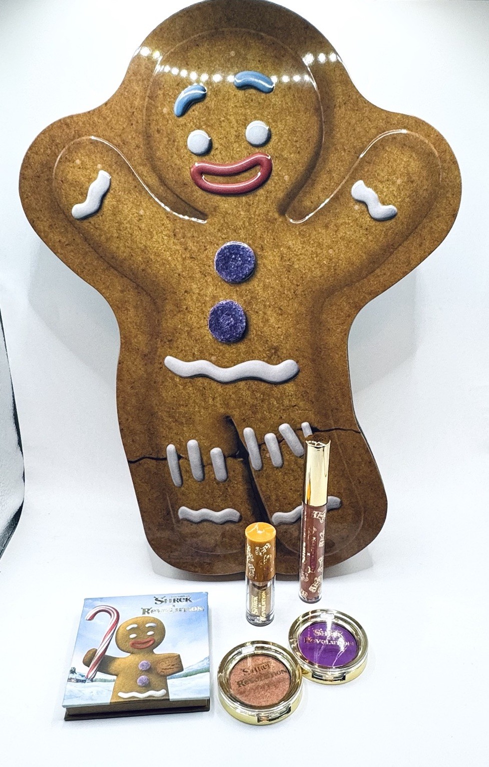 Shrek X Revolution Gingy Gingerbread Tin + New Eyeshadow Lipstick Blush + More