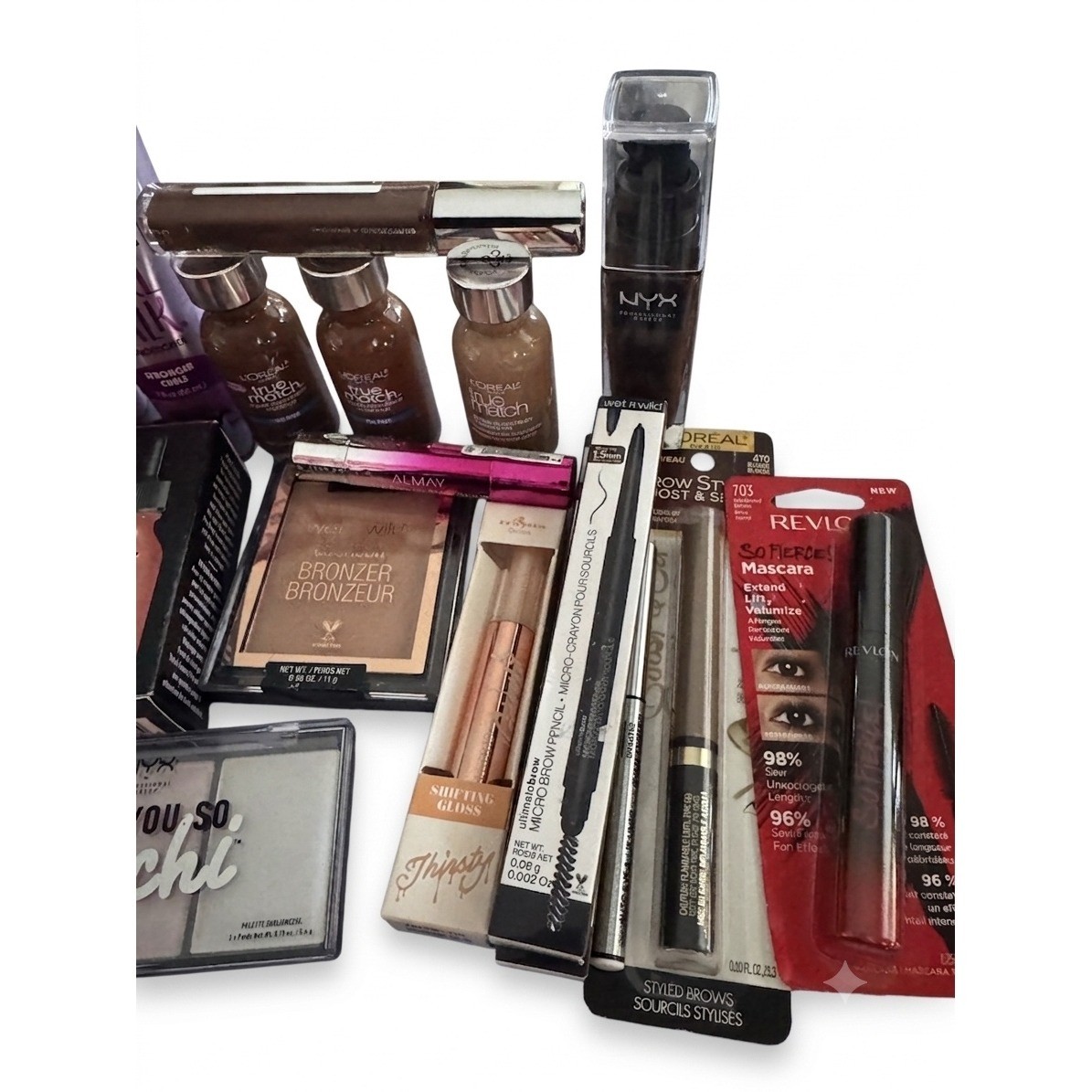 Huge Makeup Hair Care Bundle NYX L’Oreal Revlon Not Your Mother’s 21pc Set NEW