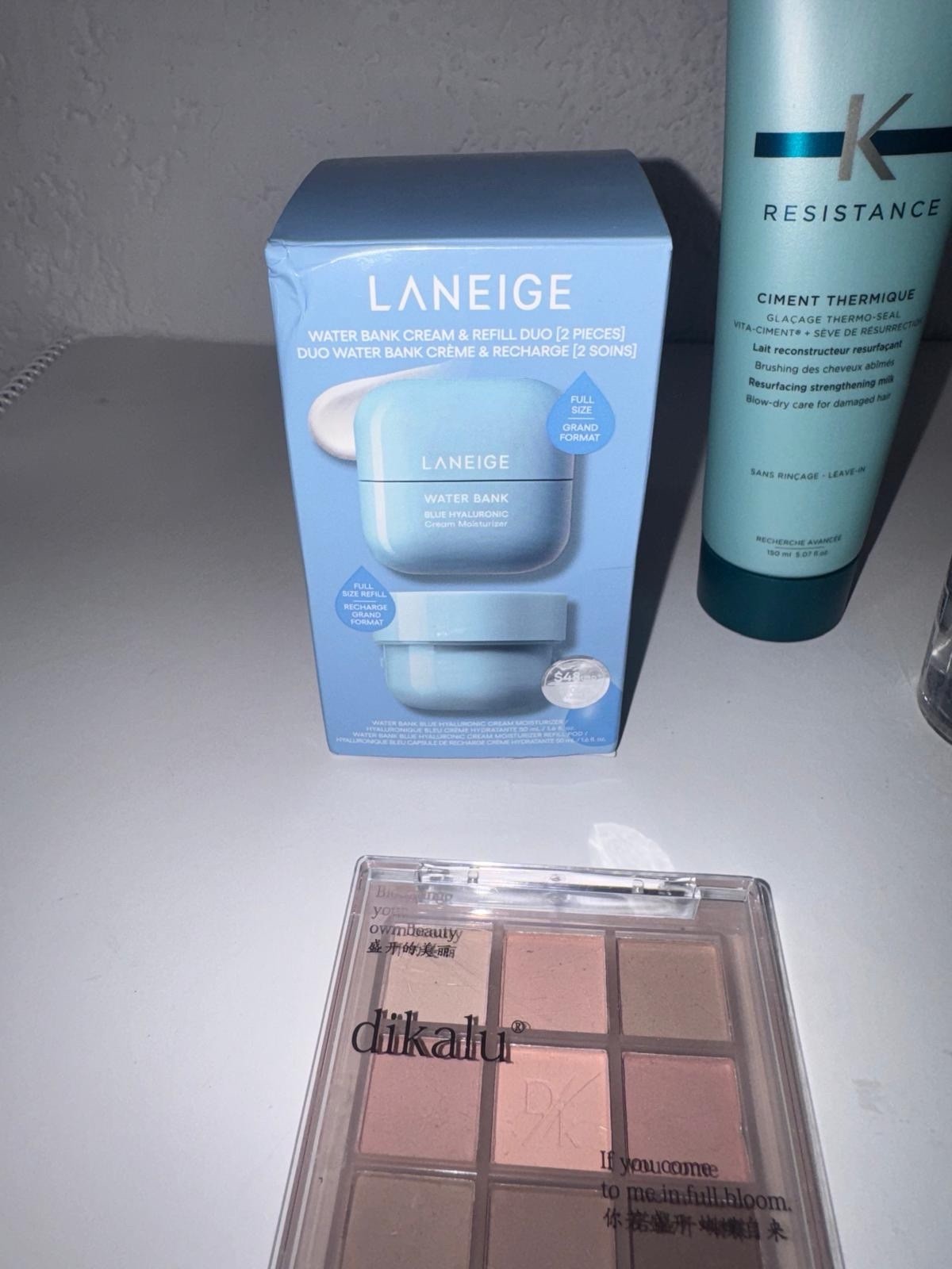 Assorted Full Size Hydrating Beauty Lot: Laneige Water Bank, Kerastase, Realher