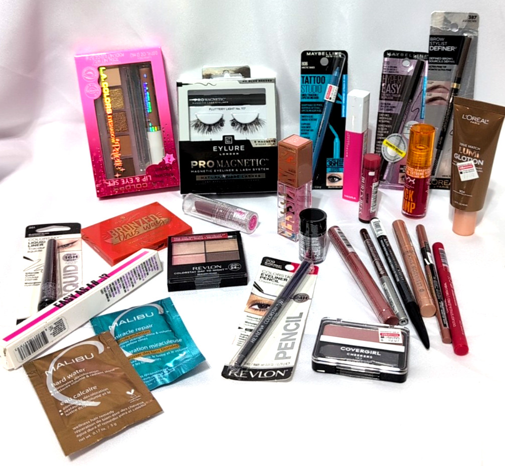 25 Pc Makeup Lot New NYX ELF L’Oreal Mixed Bundle Cosmetics Wholesale