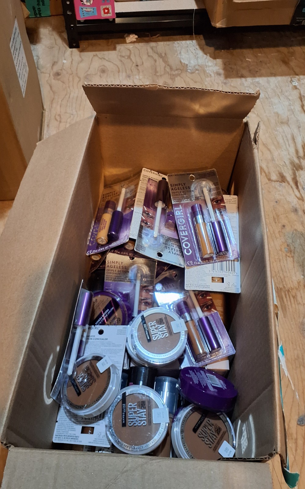90 Pc Mixed Makeup Lot – CoverGirl e.l.f. Revlon L.A. Colors Cosmetic Bundle