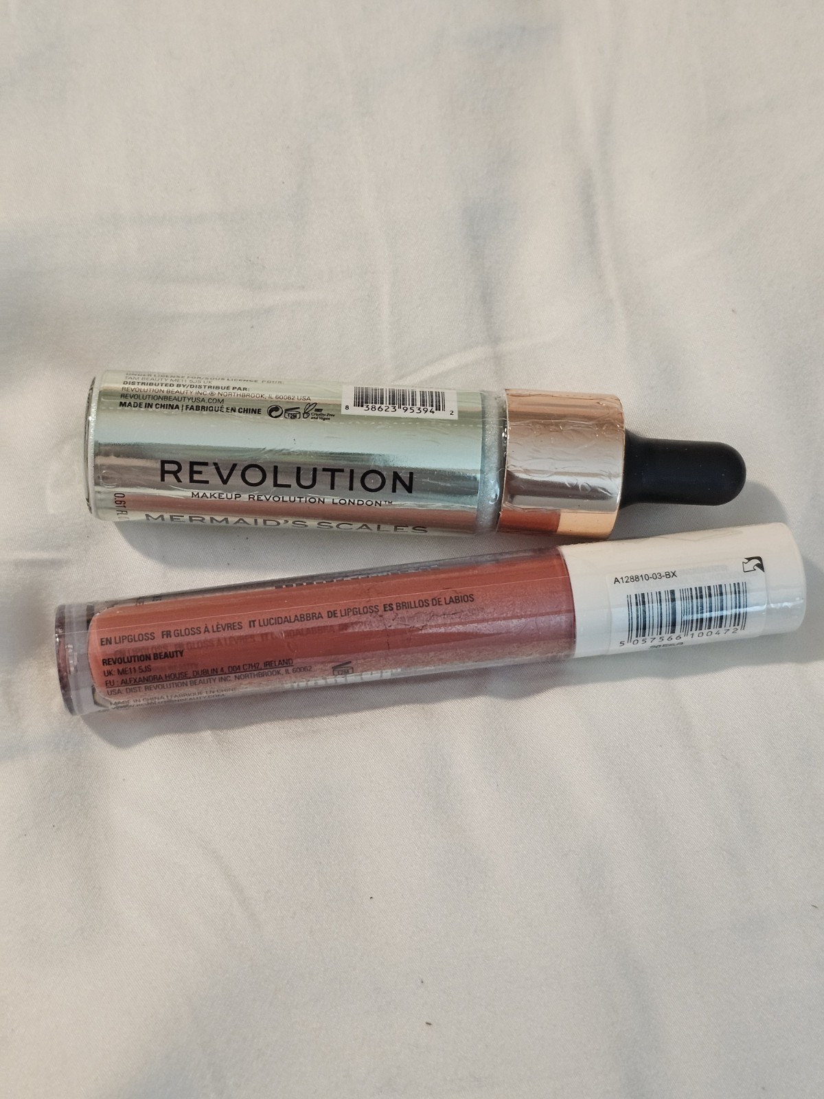 Makeup Revolution Liquid Highlighter & Lip Gloss Lot: Bronze Gold, Starlight