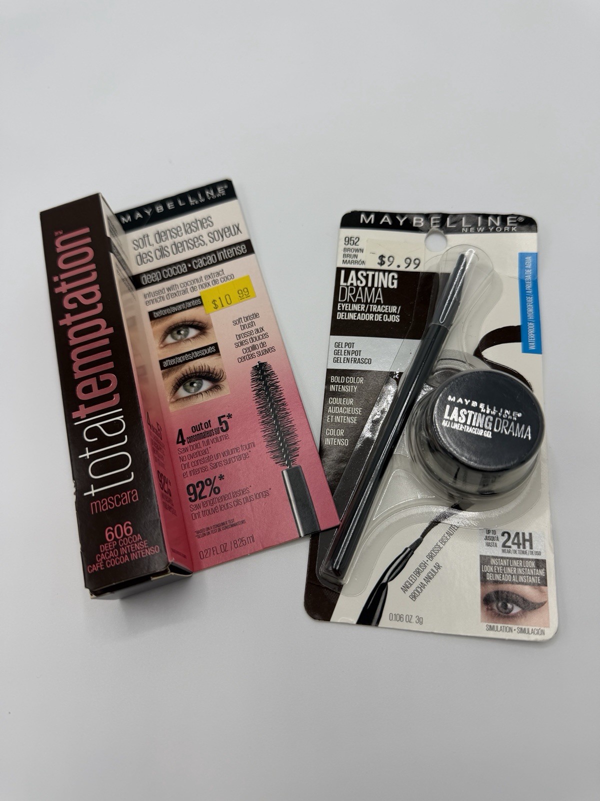 Maybelline New York Makeup Bundle; Deep Cocoa Mascara And Brown Eyeliner, New