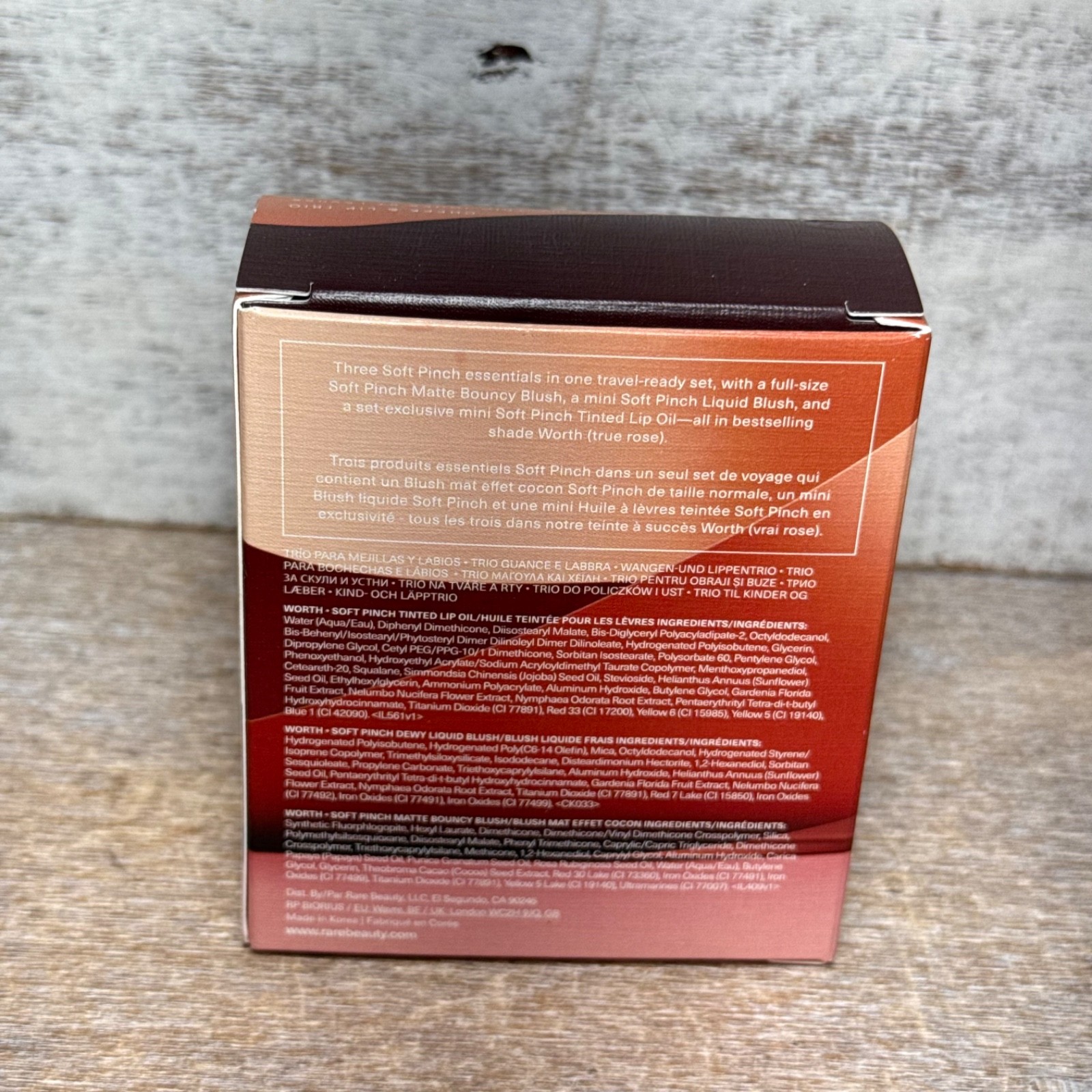 Rare Beauty Soft Pinch Cheek & Lip Trio Lip Oil, Dewy Liquid Blush, Matte Blush