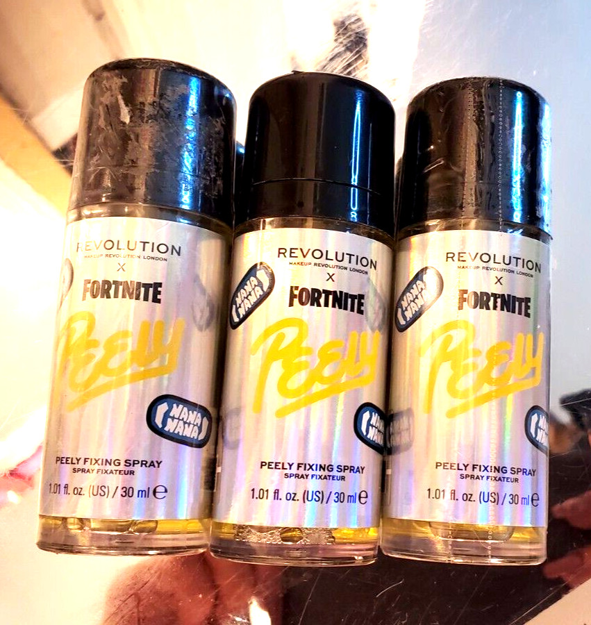 New Sealed 3x New Revolution x Fortnite Collab Peely Fixing Spray