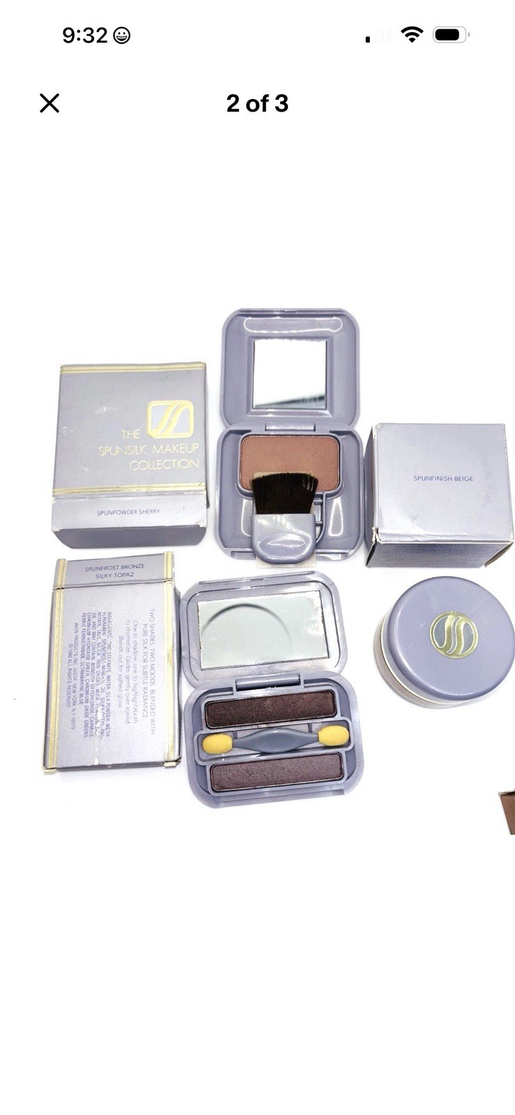 Vintage 1980 Avon Spunsilk Makeup Collection Eye Shadow Blush Foundation NOS NIB