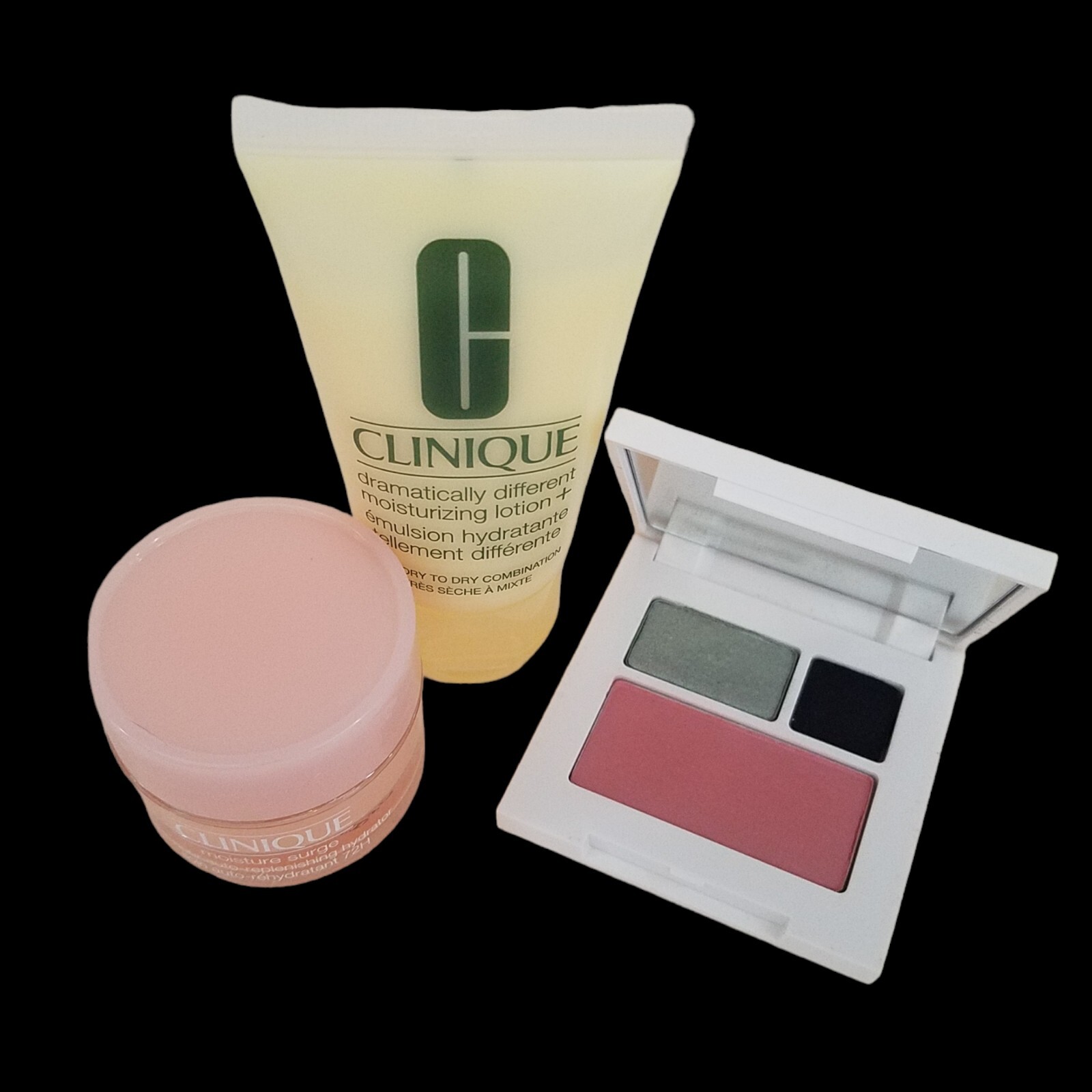 CLINIQUE LOT Dramatically Different Lotion Moisture Surge Eyeshadow Travel Size