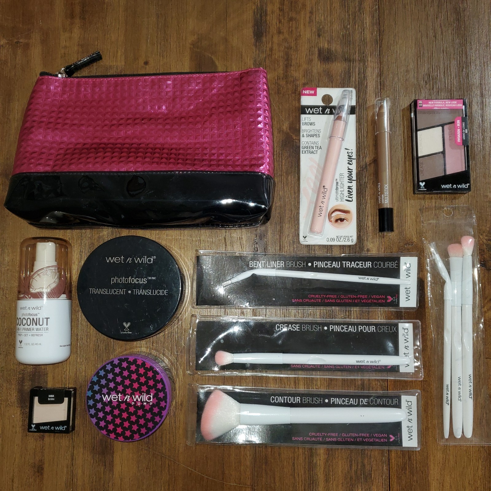14 Wet n Wild Makeup & Skincare Lot – Eyeshadow / Glitter Mask / Setting Powder