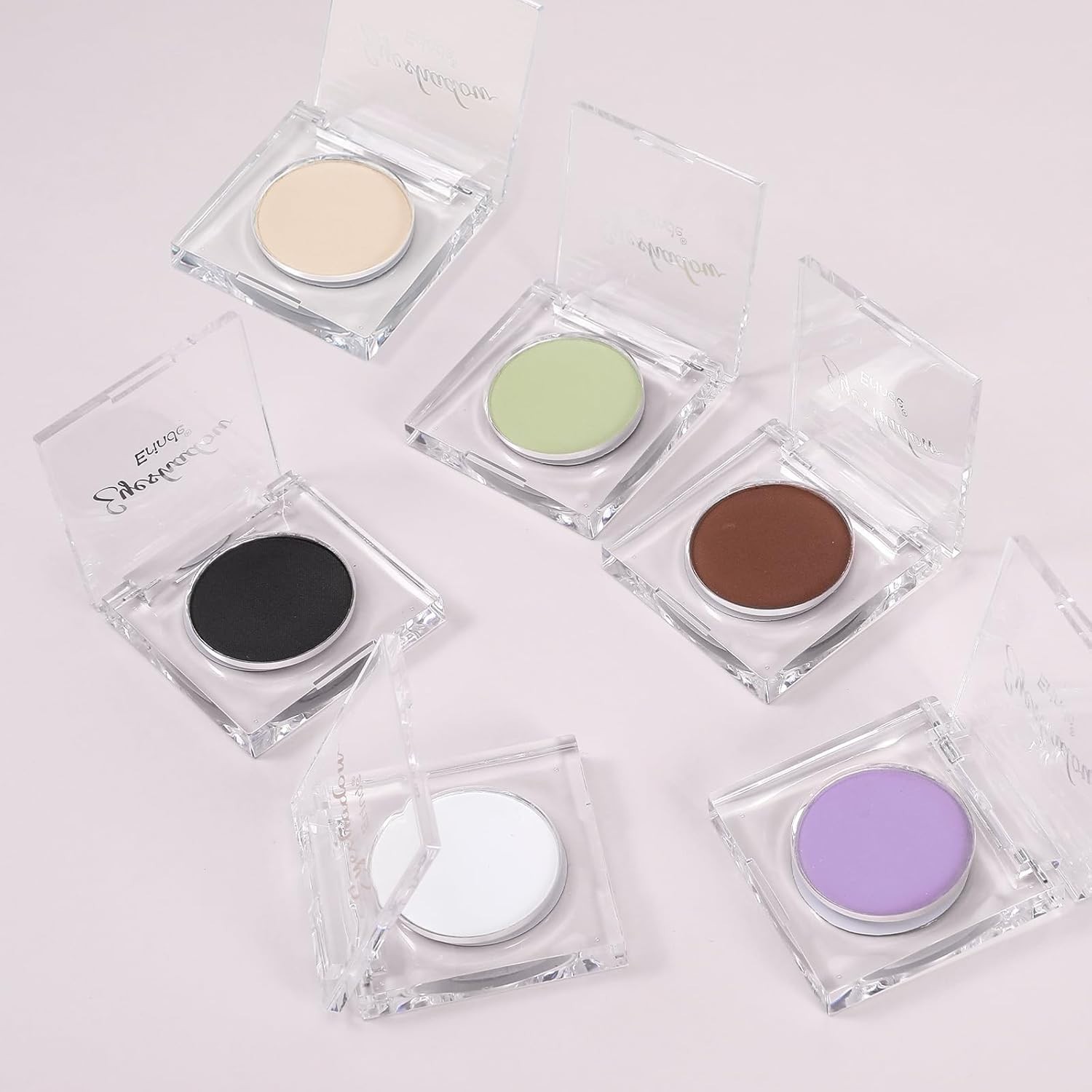 Erinde Single Beige Matte Eyeshadow Palette, Velvet Eye Shadow Compact Powder Pr