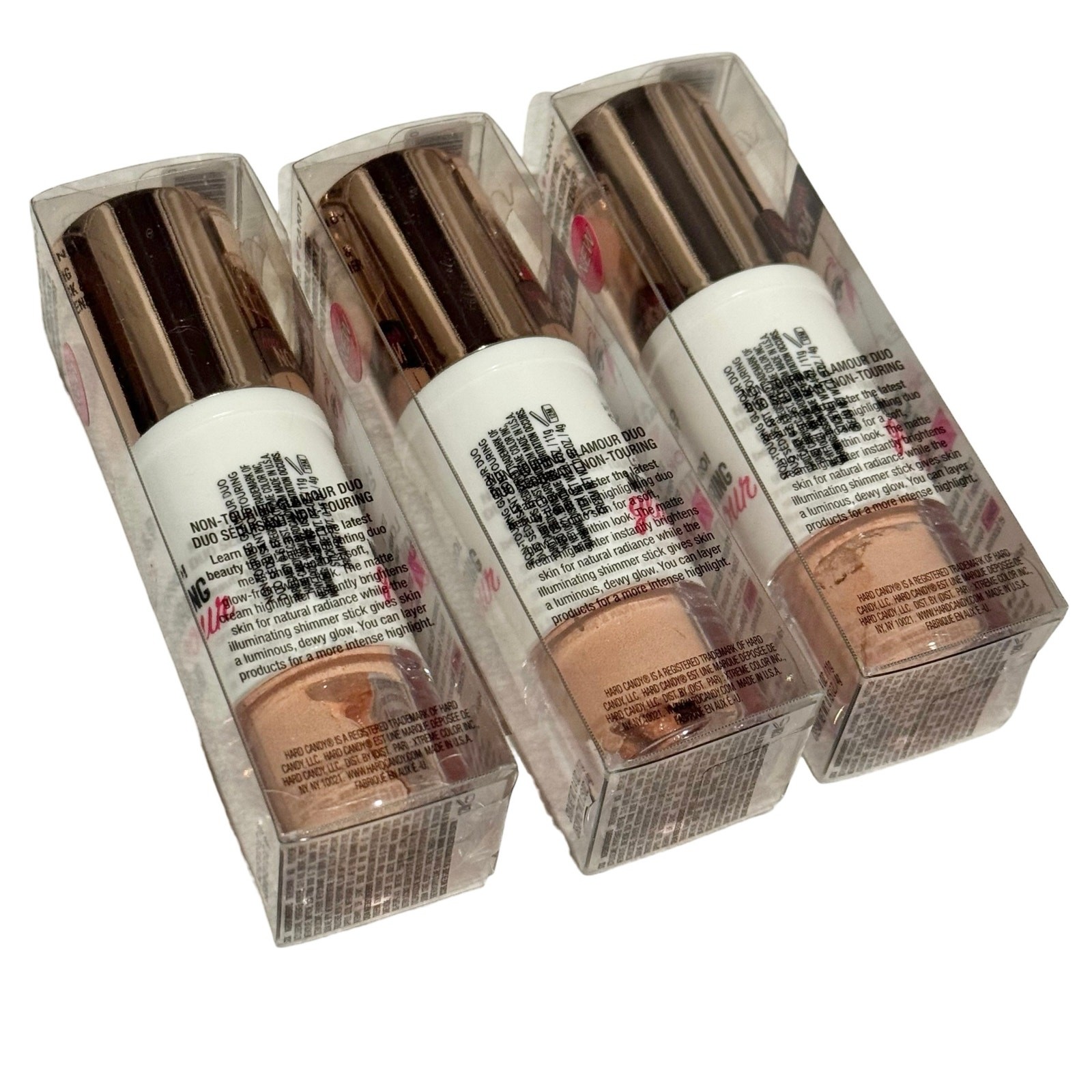NEW Hard Candy Lot of 3 Highlighting Shimmer Stick 1292 Look Pro Glamour Duo
