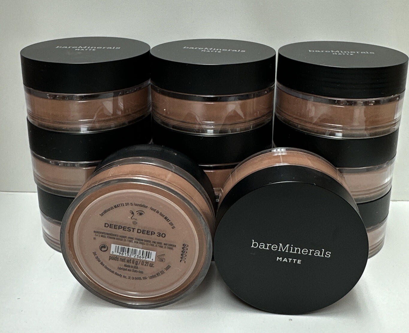 BareMinerals Matte Foundation SPF15 No 30 Deepest Deep Lot Of 11