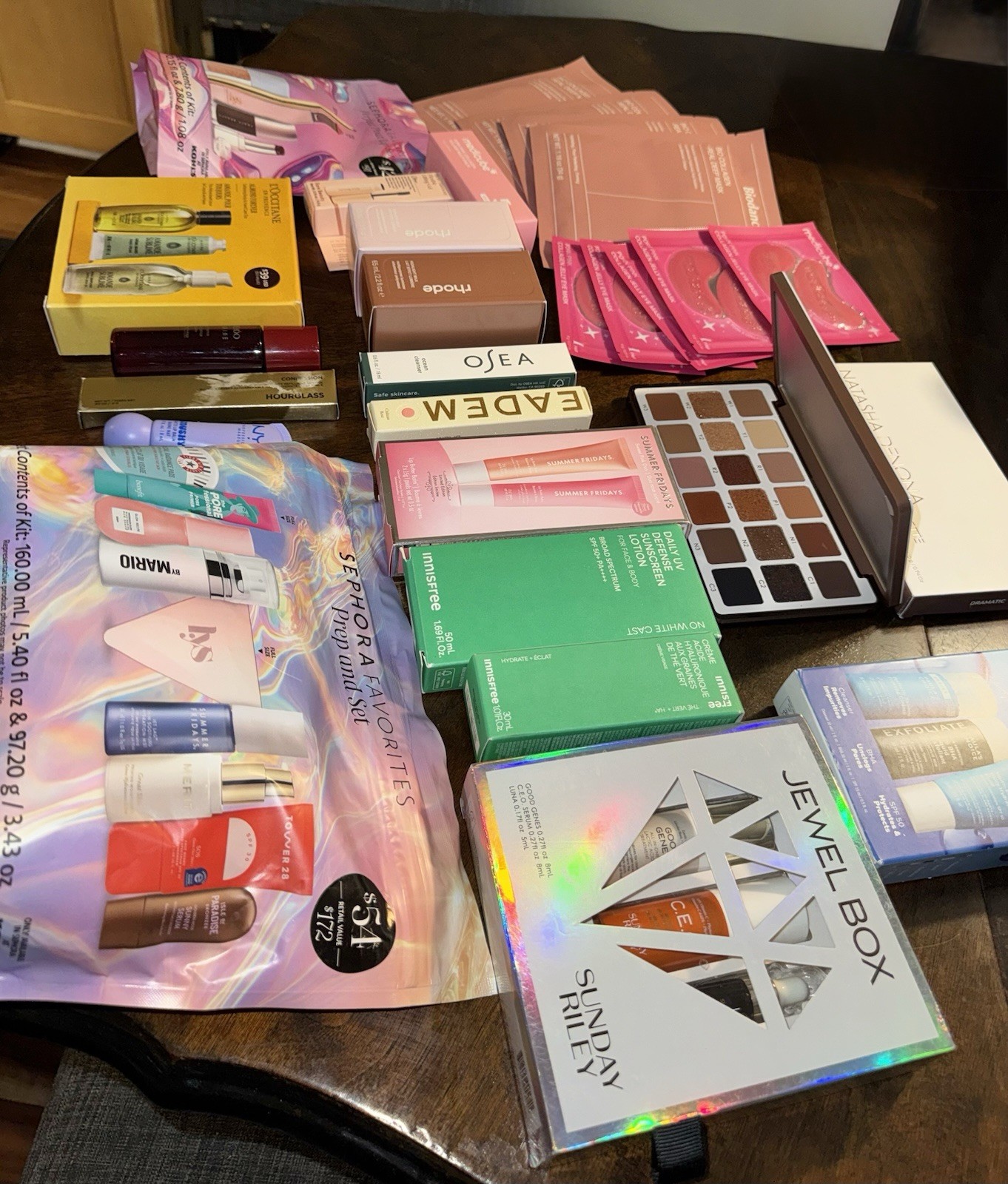 Huge Makeup & Skincare Bundle RHODE Natasha Palette Sephora Favorites Luxury Lot