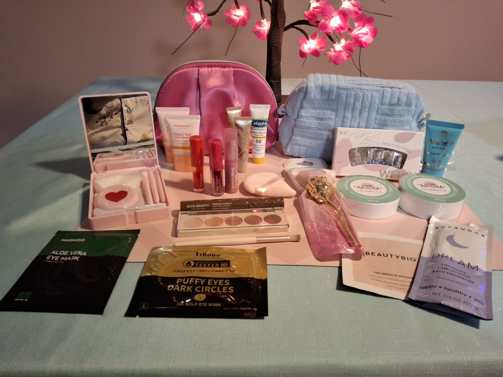 NEW Ulta Beauty, Cetaphil, Versace & Skincare Bundle – Makeup Bags & Tools Set