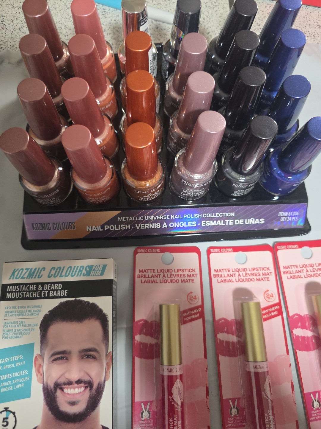 RANDOM BULK Wholesale Mixed Makeup Cosmetics 40 Pcs Lot Kozmic Colors Brand