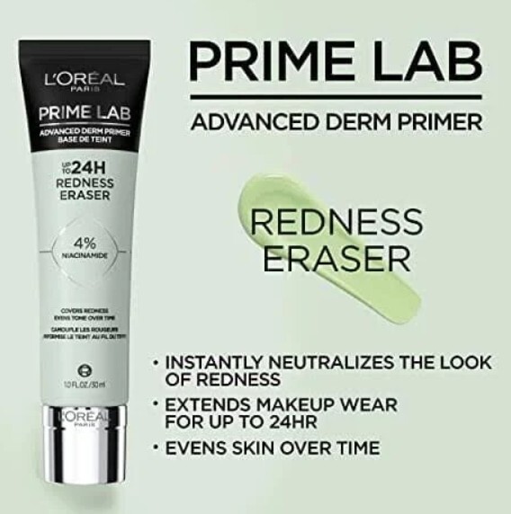L’Oreal & Revlon 3 Piece Lot ~ Prime Lab Redness Eraser, Prime Plus & Lip Color