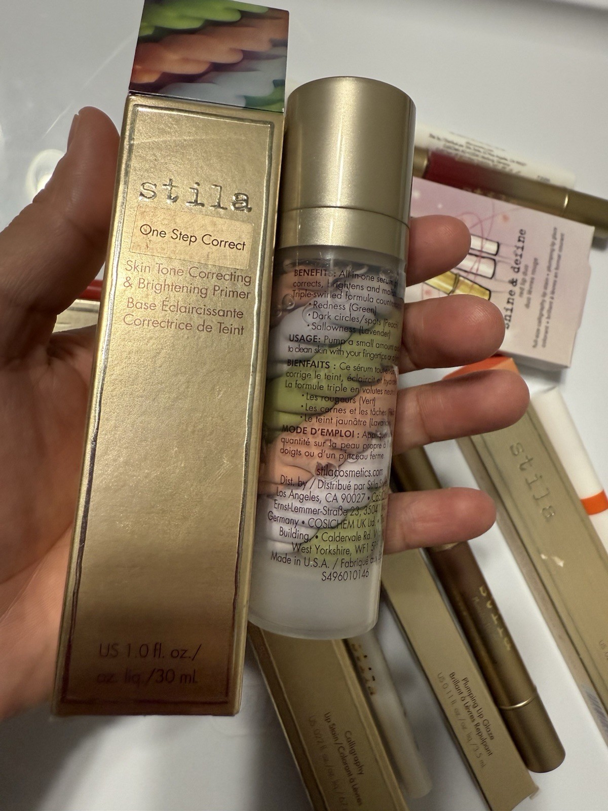Stila Makeup Bundle Lot Lippies & One Step Correct