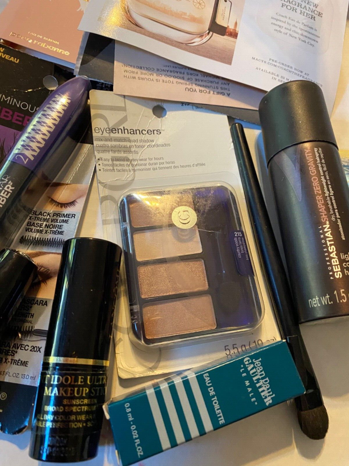 Huge Lot of New Makeup Eye Shadow Mascara Hair Spray Perfume Samples 002-049