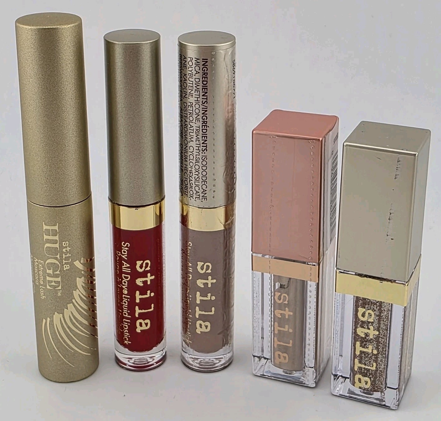 Stila Cosmetics Mini Bundle Lot Eyeshadow Starlight Kitten Karma, Lip & Mascara