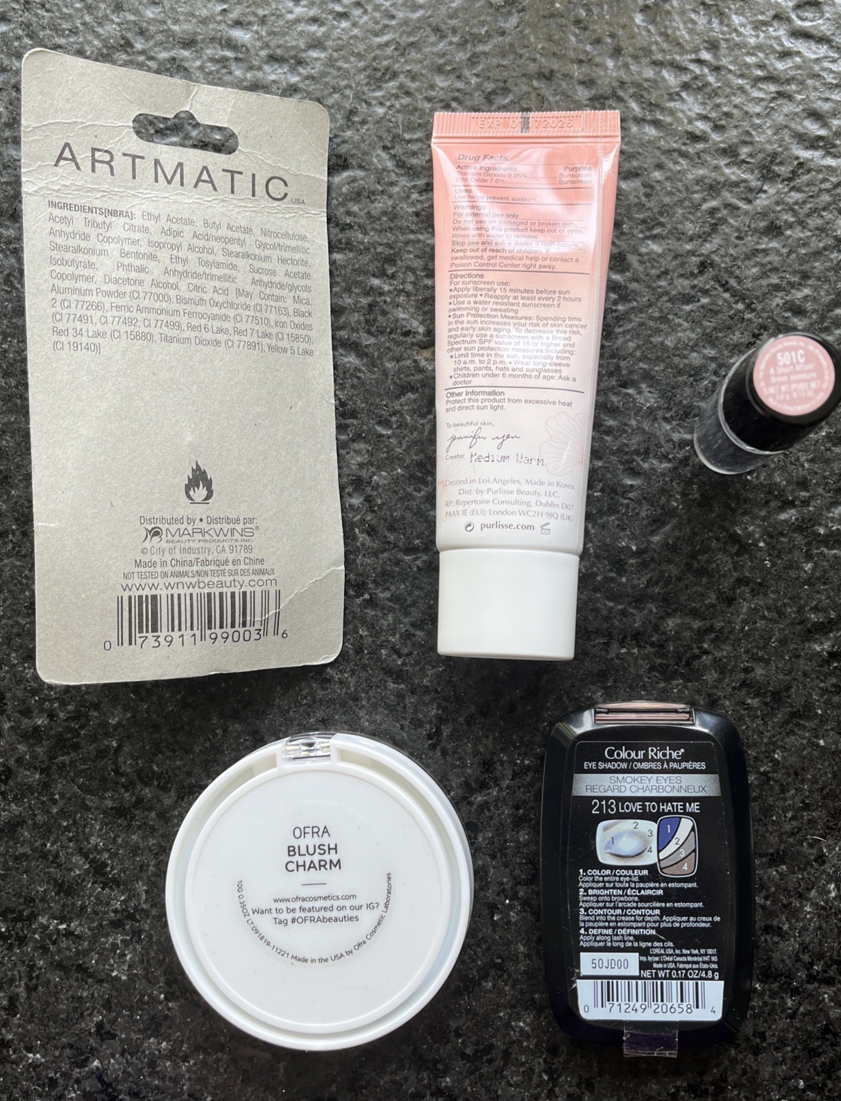Makeup Cosmetics Lot Of 5 Nails Face Lips Eyes Loreal Ofra Purlisse Artmatic New