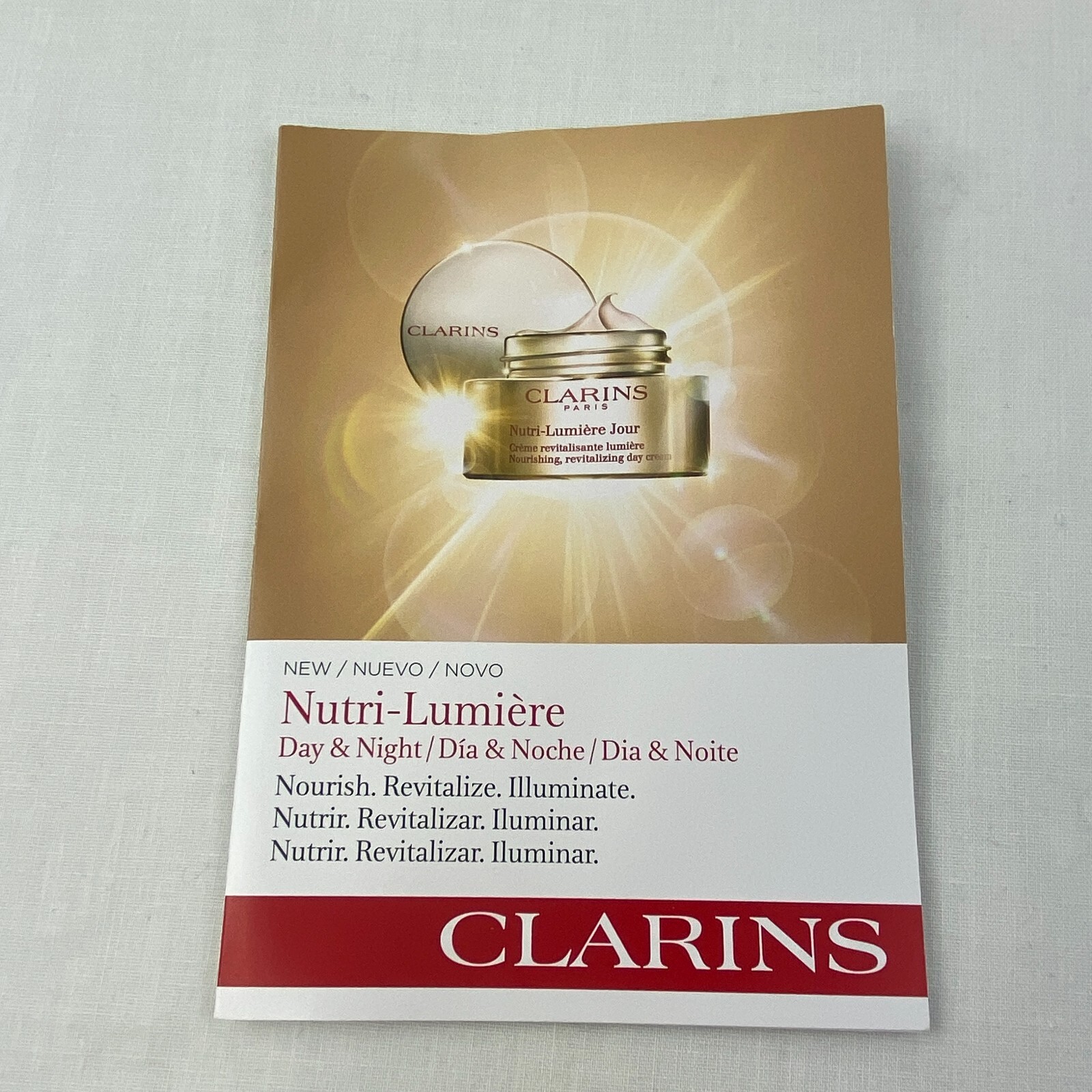 Clarins Beauty Makeup Sample LOT Bundle 13 Nutri-Lumiere Energy Eye Cleanser B64