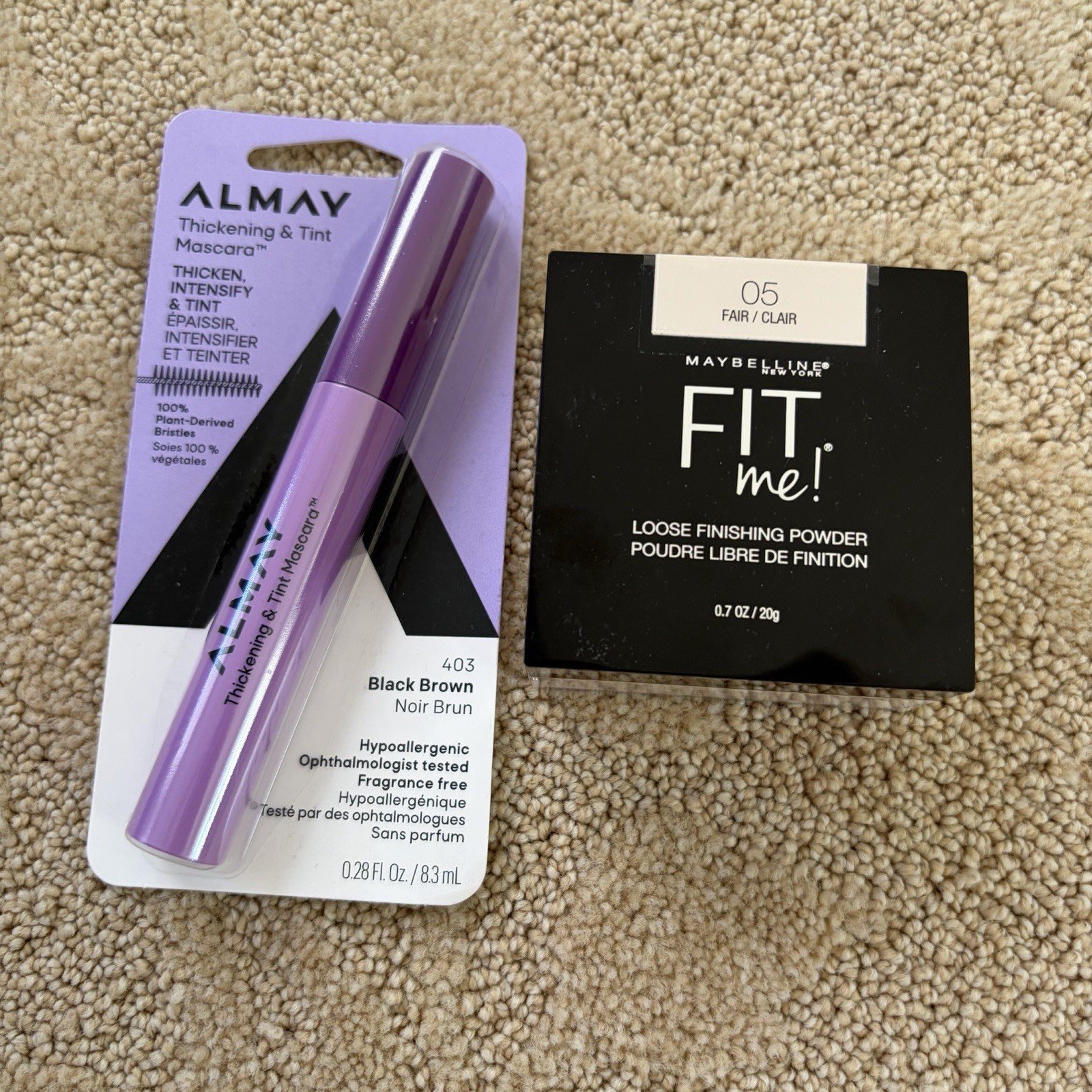 NIP Almay Mascara And Maybelline Loose Powder