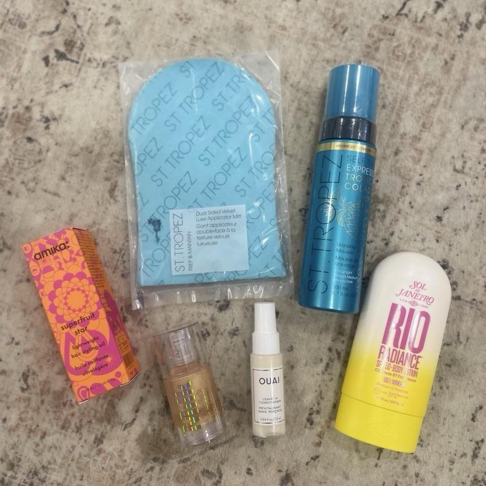 Assorted Beauty Lot Sol de Janeiro Rio Radiance SPF 50, OUAI, St. Tropez