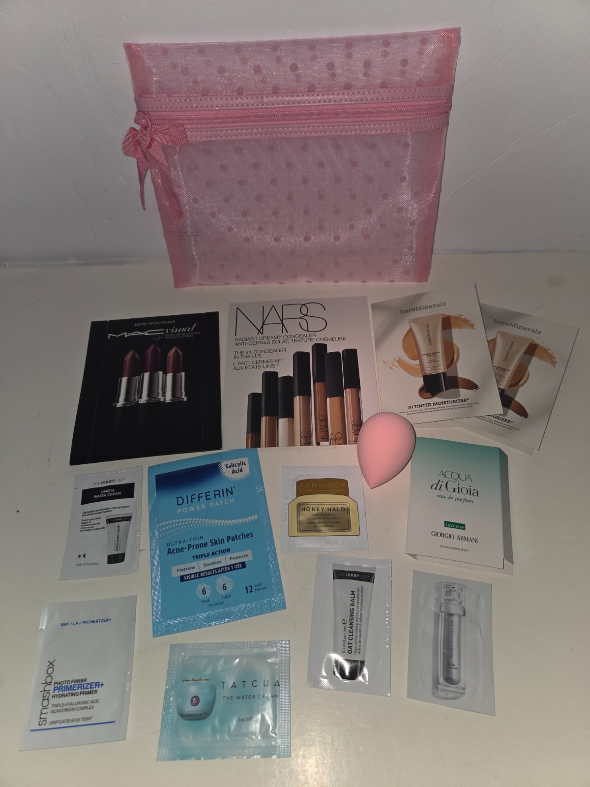 Ulta 13pc NEW Cosmetic Samples Bag foundation cream lipstick moisturizer perfume