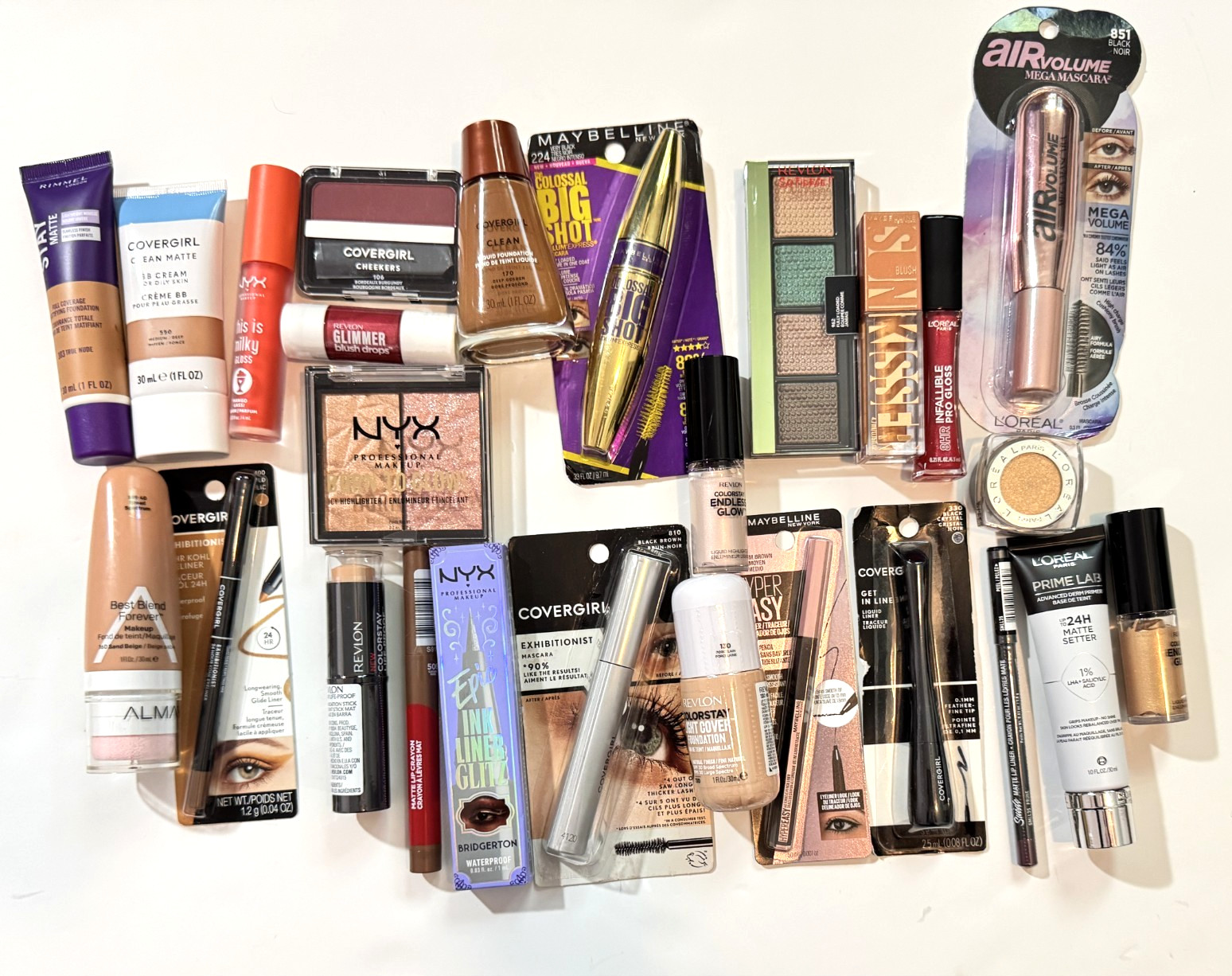 25 Pc Mixed Makeup Lot Wholesale Name Brand Cosmetics L’Oreal NYX Revlon