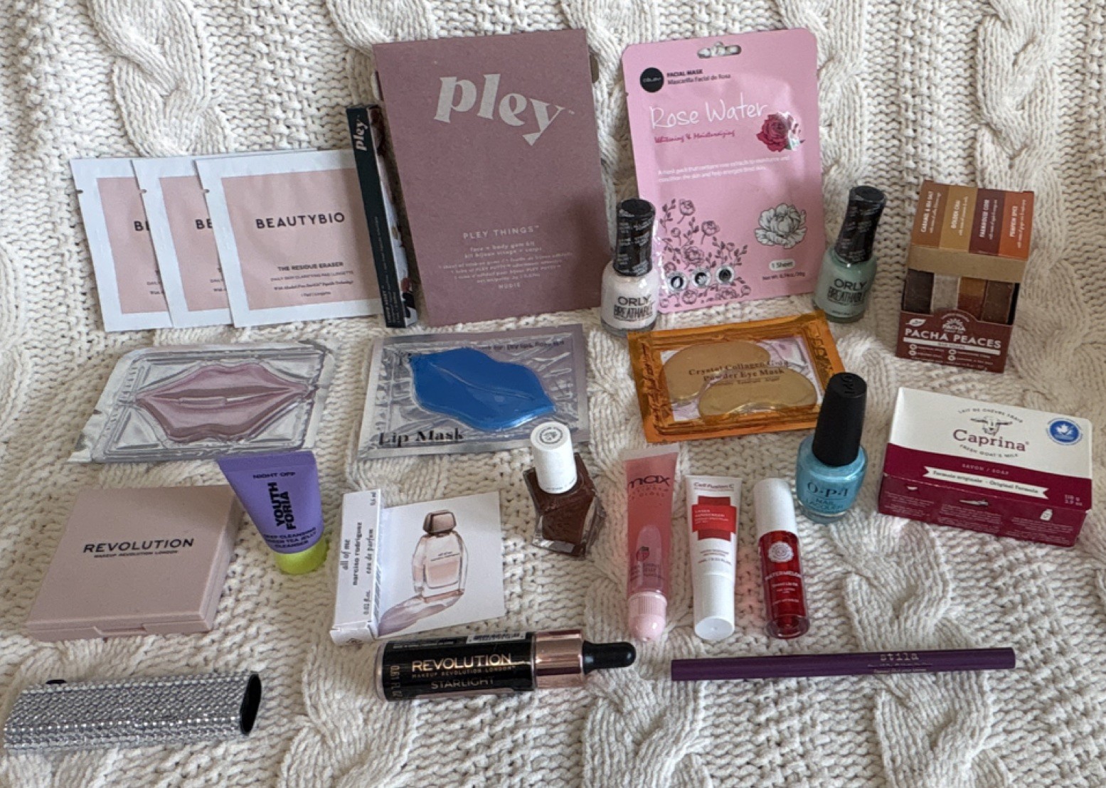 Assorted Beauty Makeup Lot-BeautyBio Residue Eraser, ORLY, Pley, Stila, & More