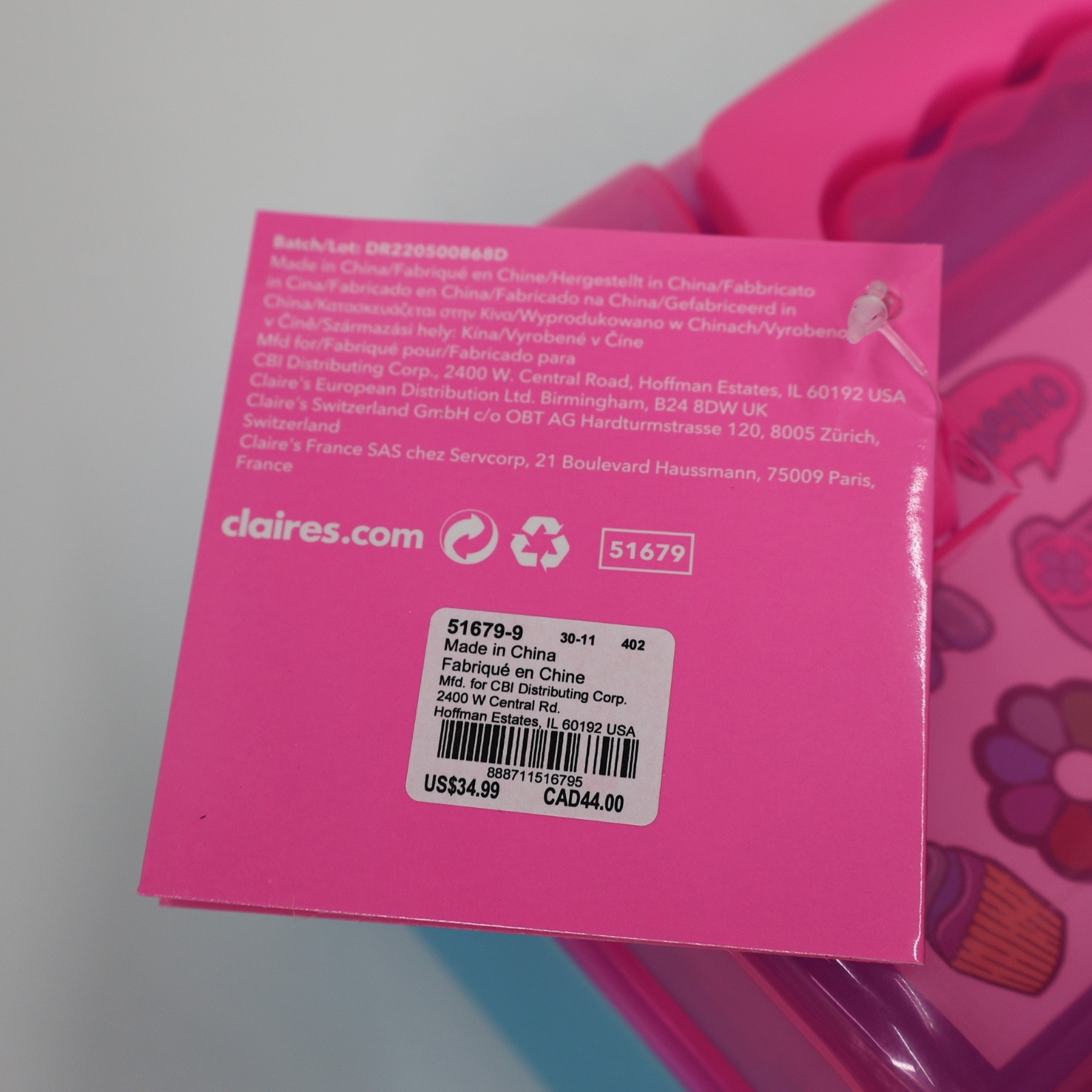 Claire’s Gift Set Bundle Eyeshadow Makeup, Lip Gloss & Stickers