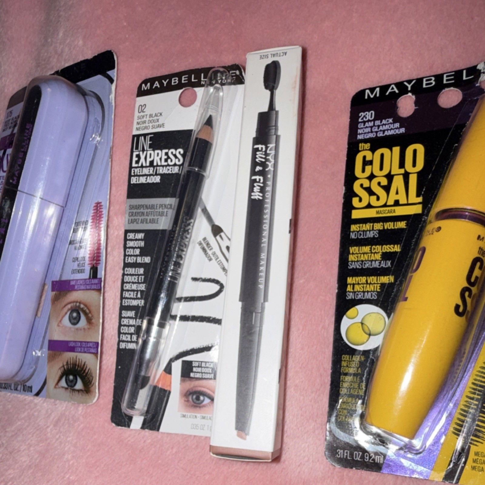 Maybelline NYX Full Size Makeup Lot Falsies Surreal Colossal Line Express