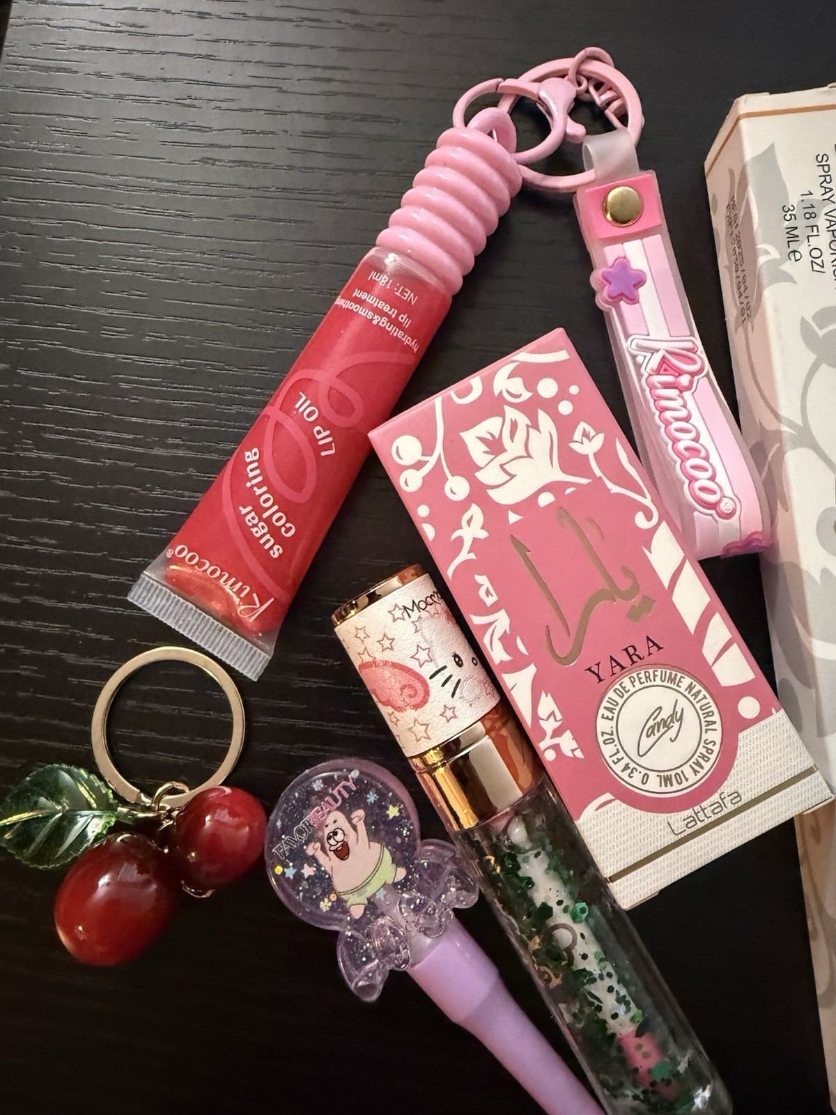 Assorted Full Size Makeup & Moisturizing Lip Gloss Lot w/ Yara & Romantic Bear